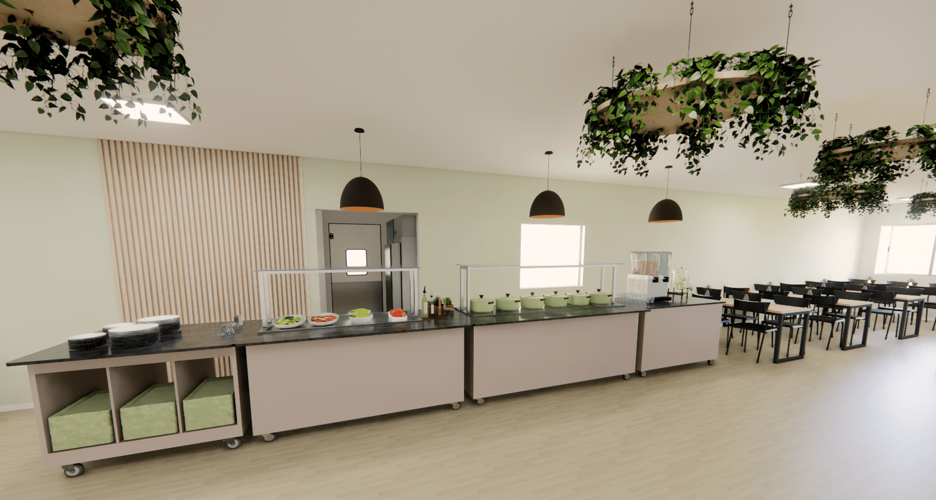 a restaurant with a view of the city