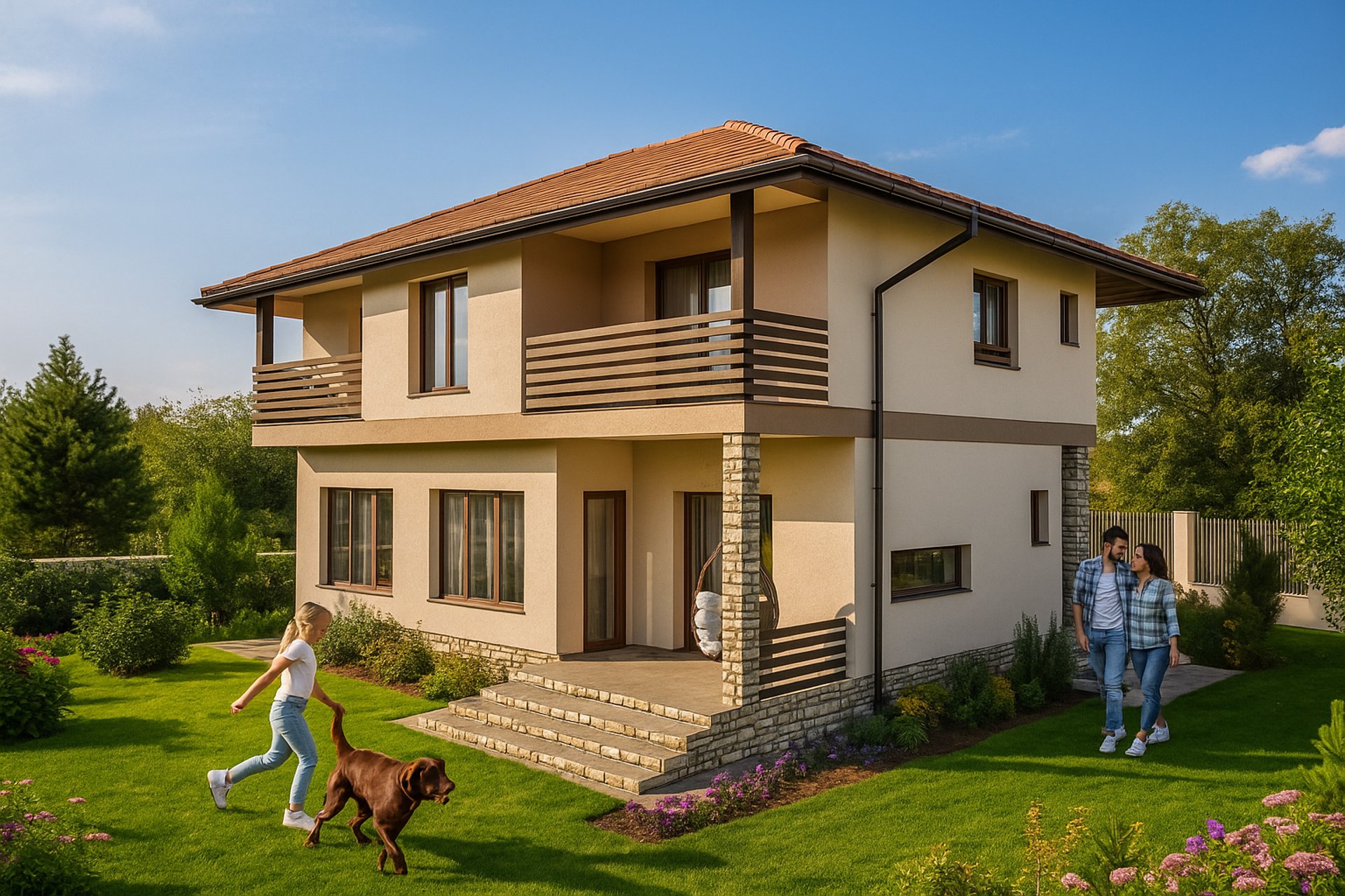 an abstract photo of a curved building with a blue sky in the background