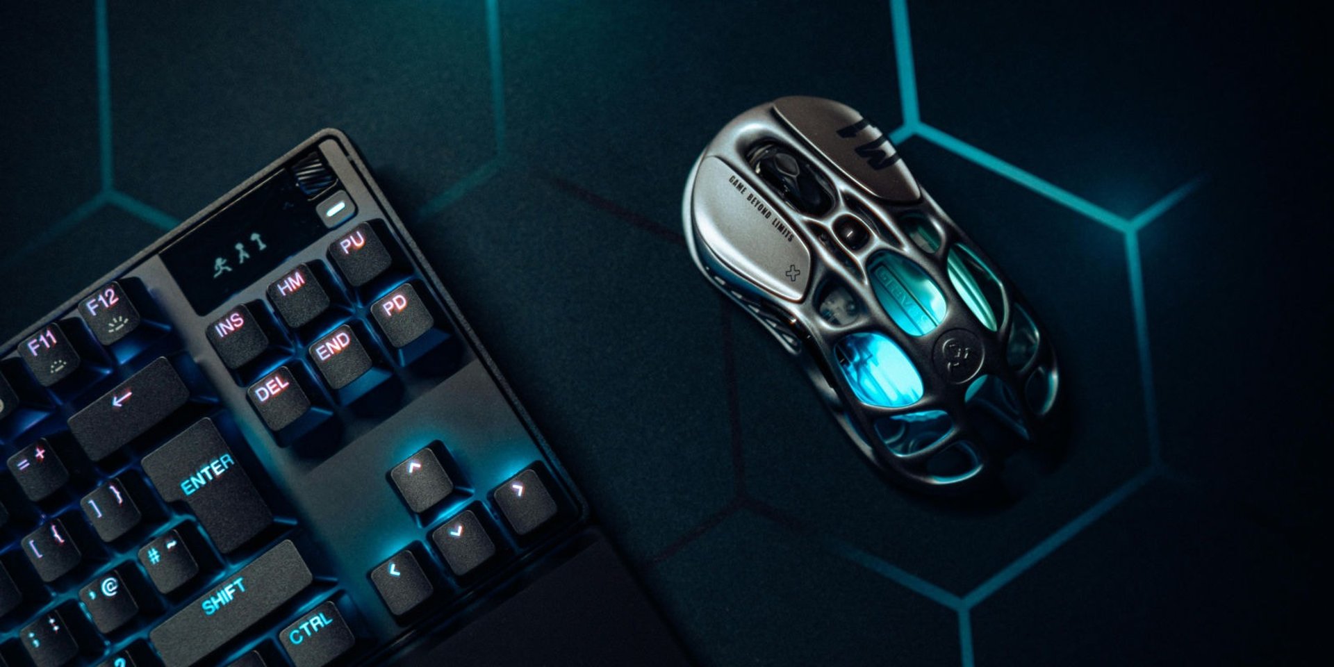 High-tech mouse and keyboard