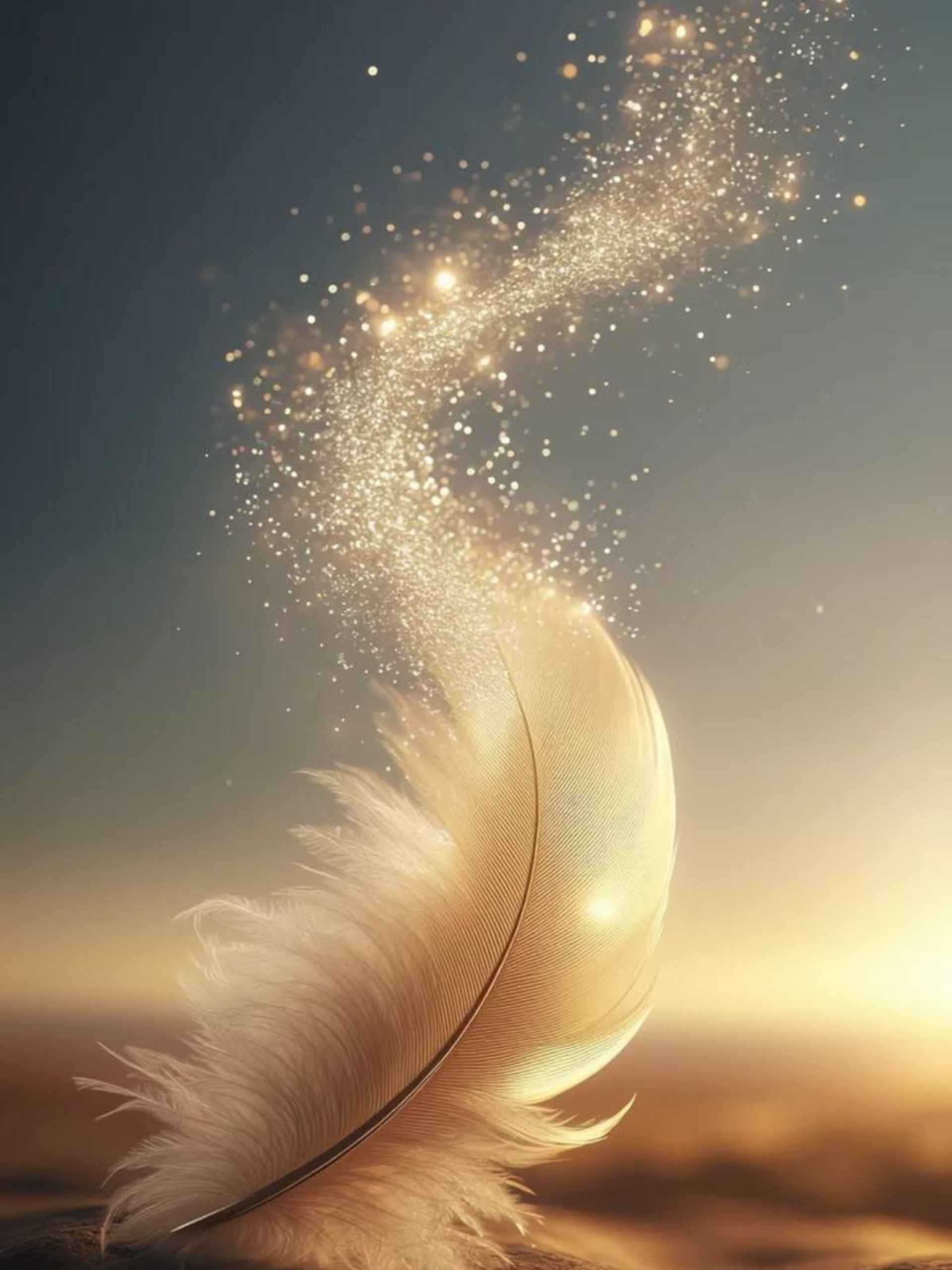 red, white, and orange feather