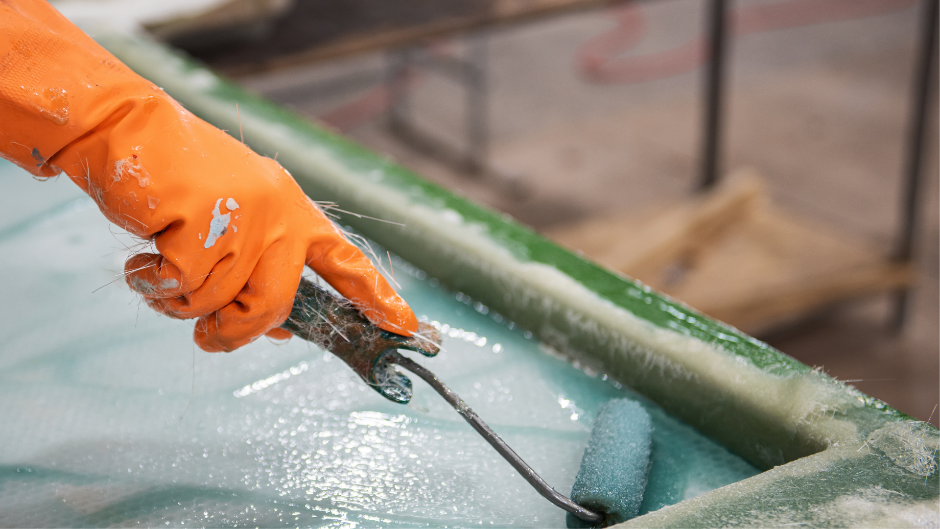 an abstract photo of a curved building with a blue sky in the background