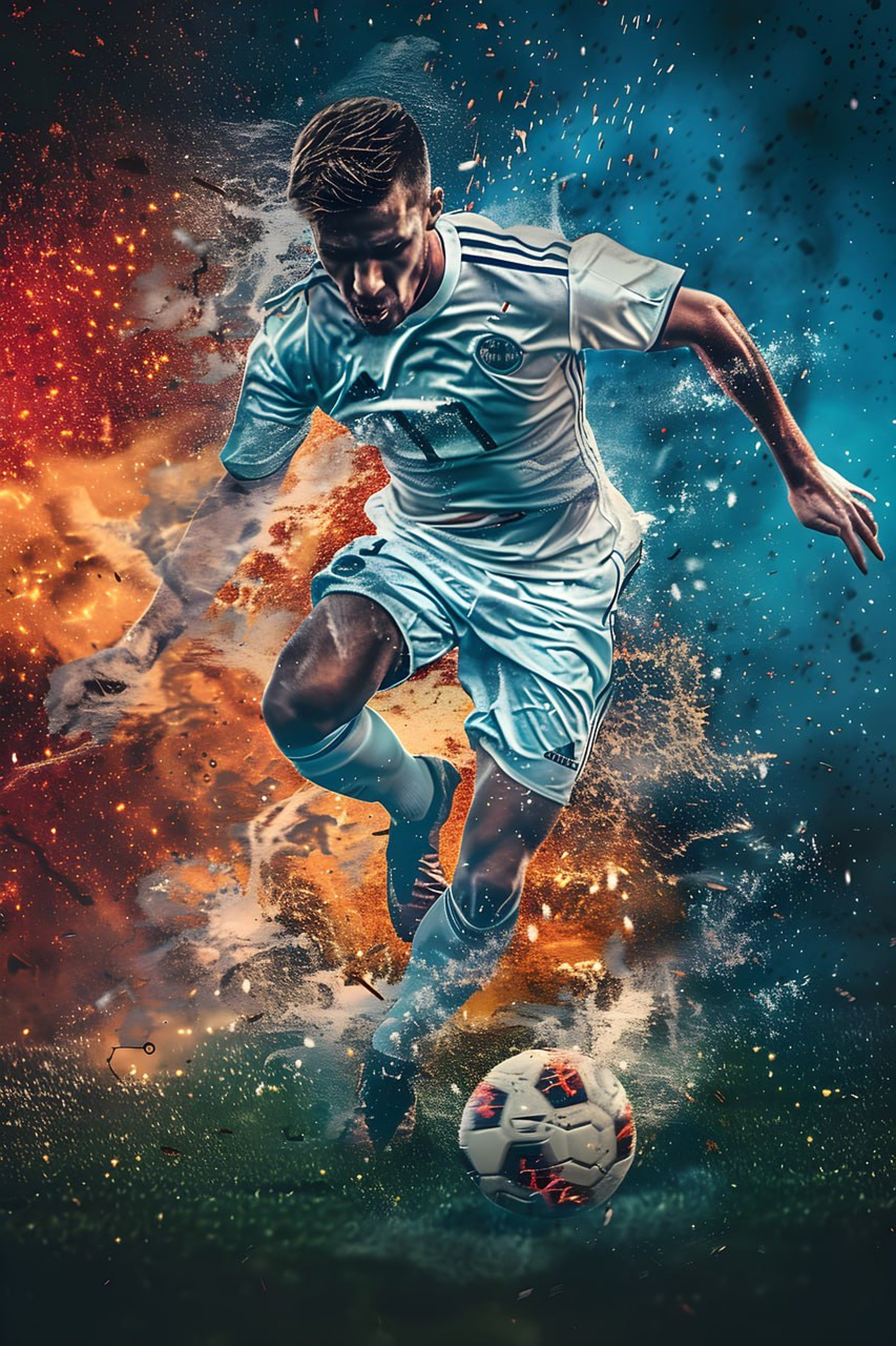 a planet with clouds and water