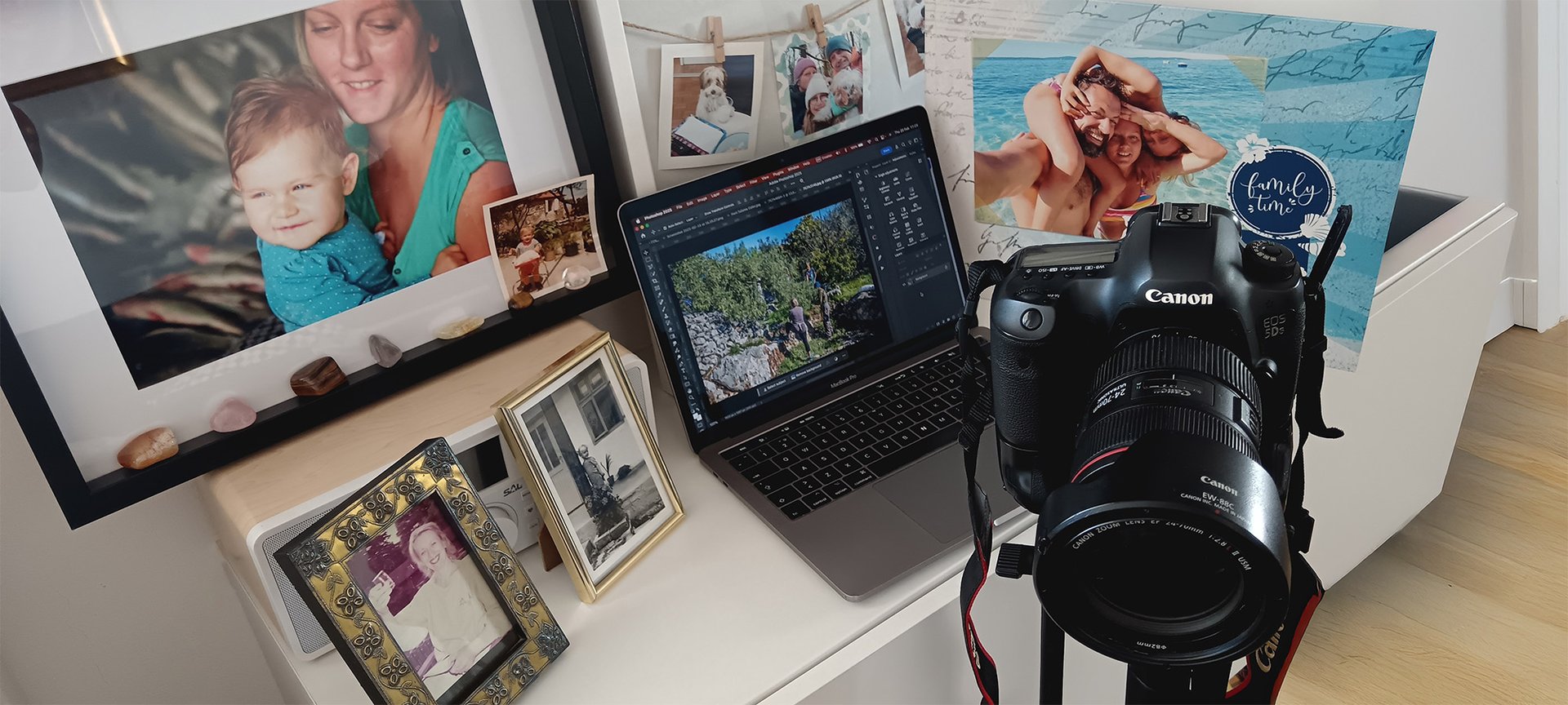 black nikon dslr camera on white table