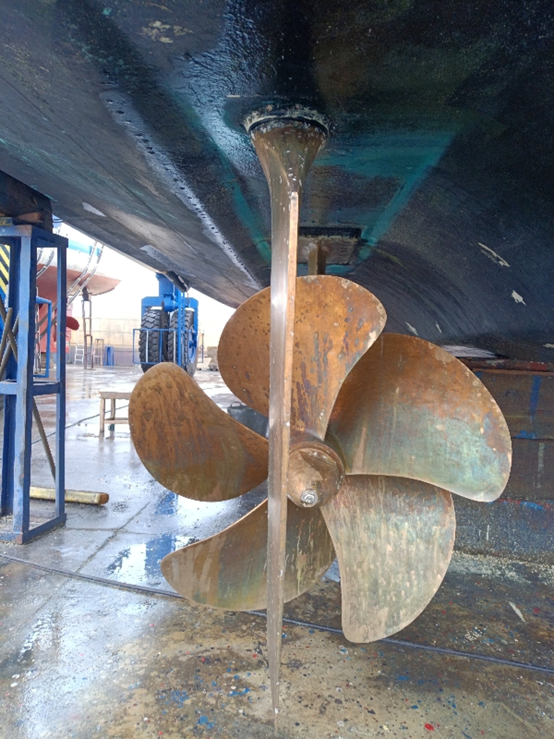white and blue boat on sea under gray sky