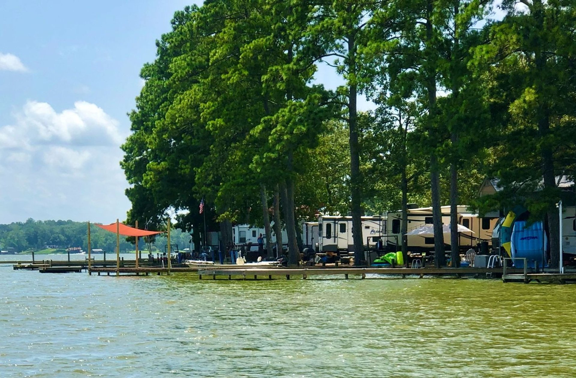 Driftwood Family Campground view from Weiss Lake