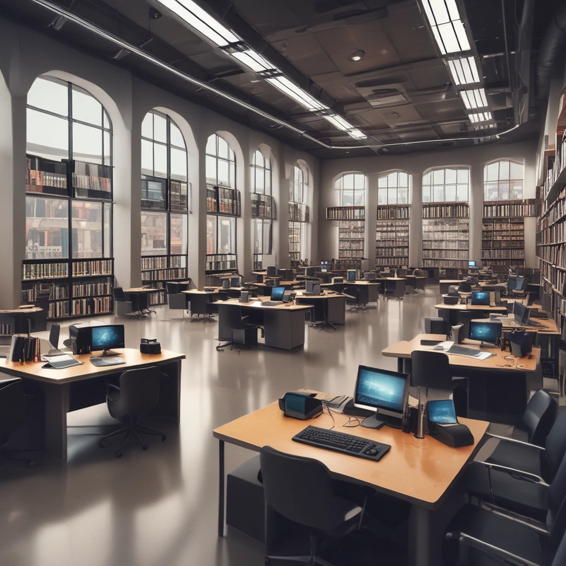 an abstract photo of a curved building with a blue sky in the background