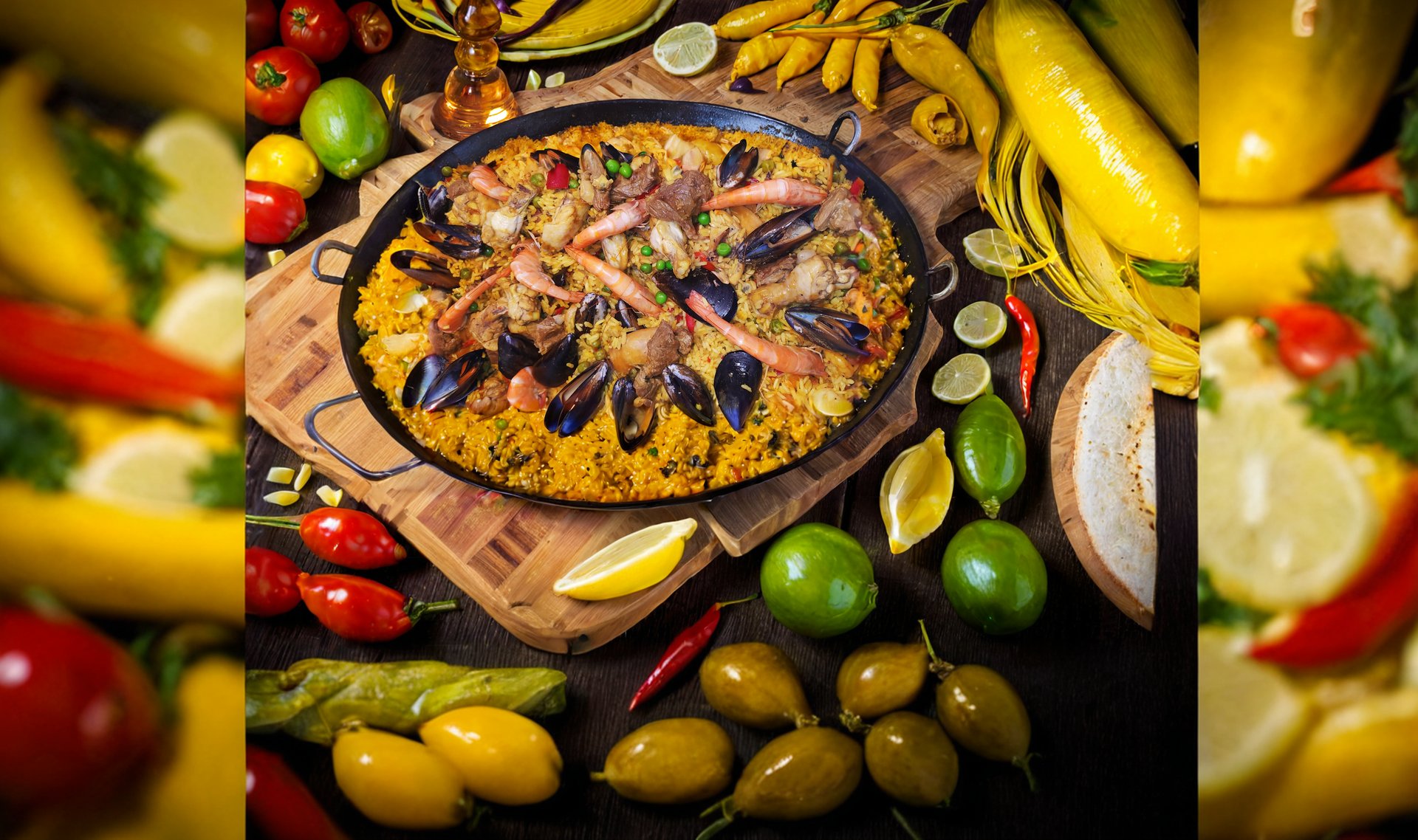 a white plate topped with rice and shrimp