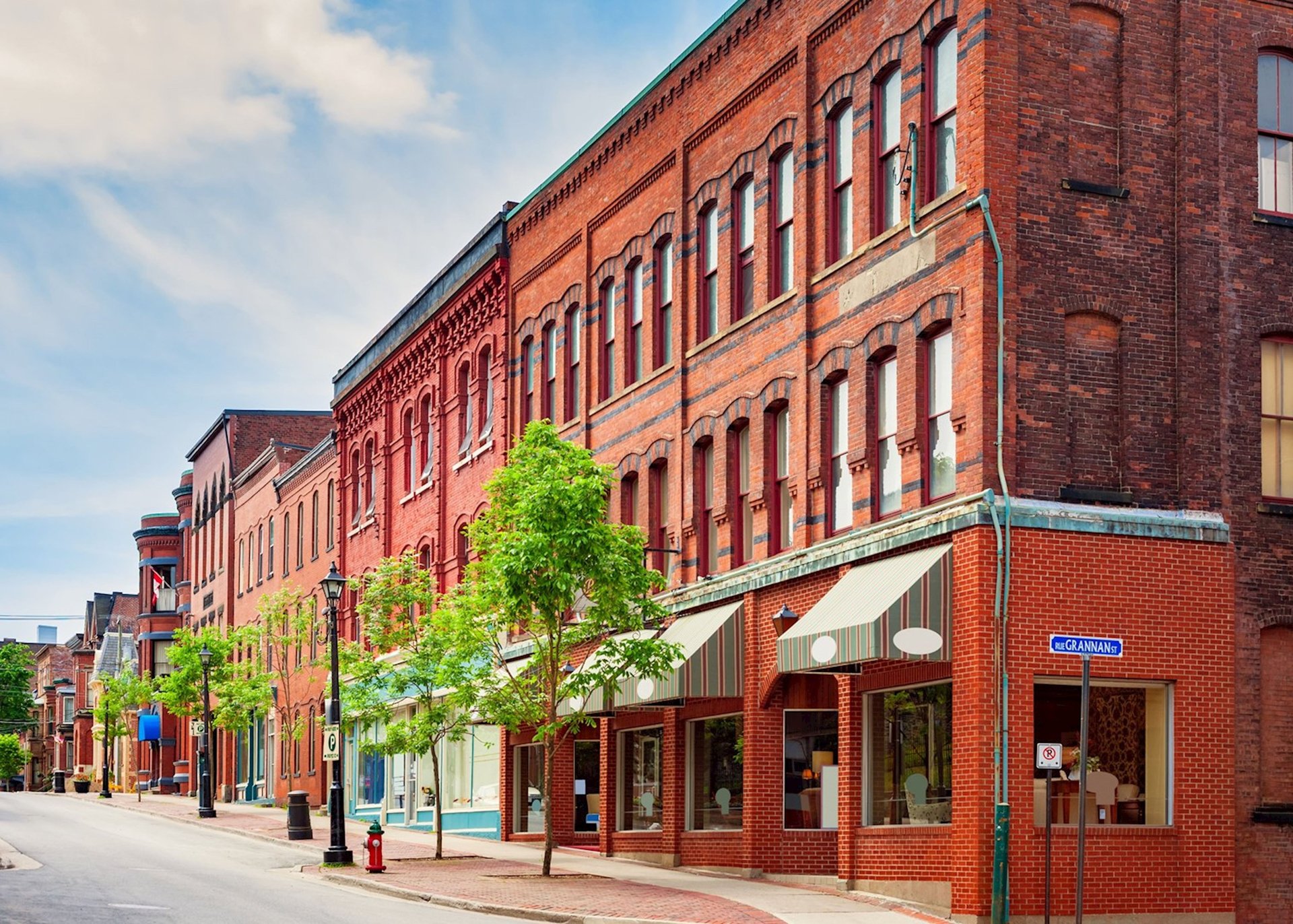 uptown saint john historic buildings along grannan street