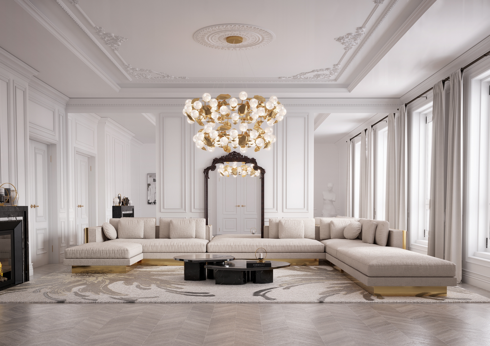 black and brown leather padded tub sofa