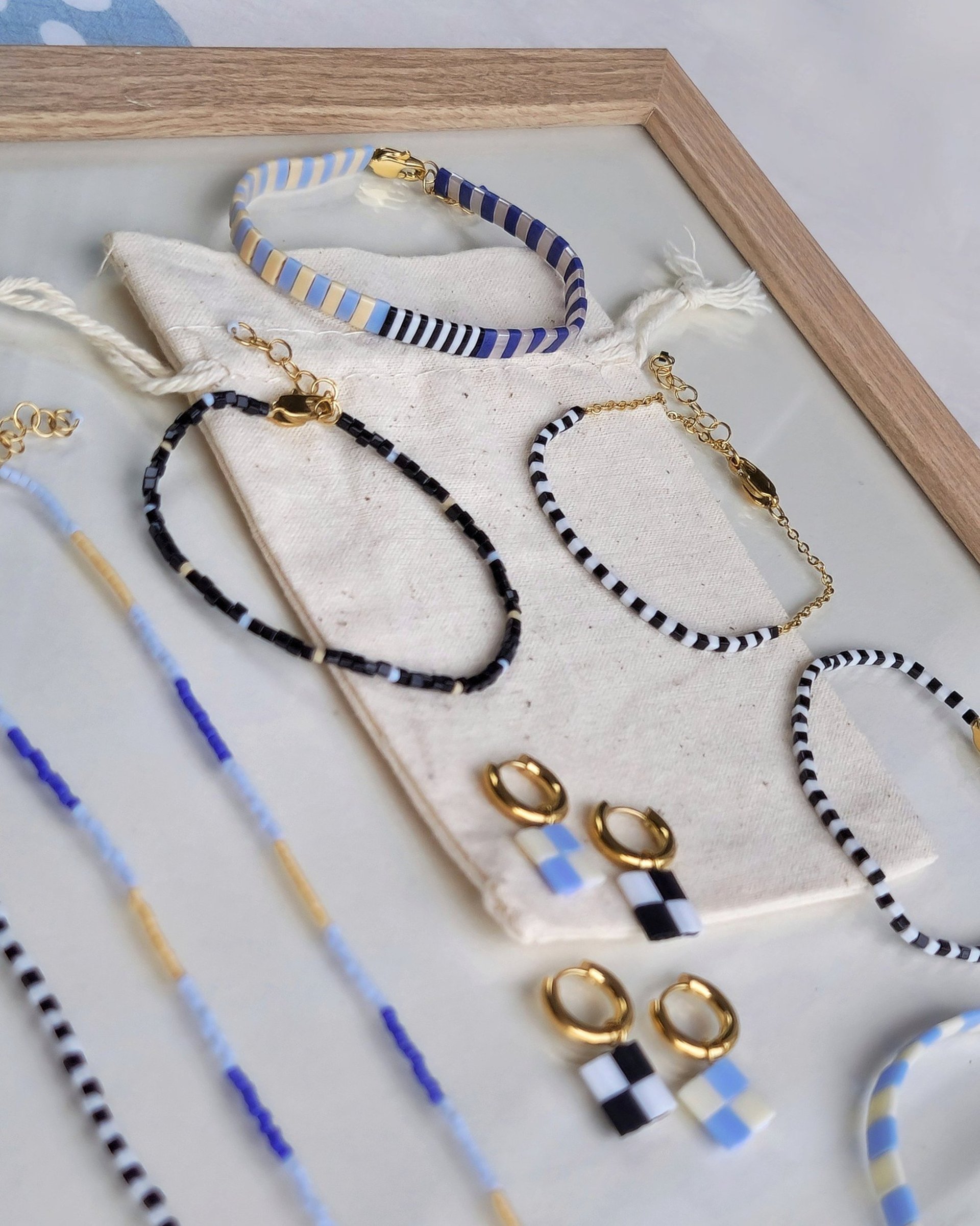 black blue and yellow textile