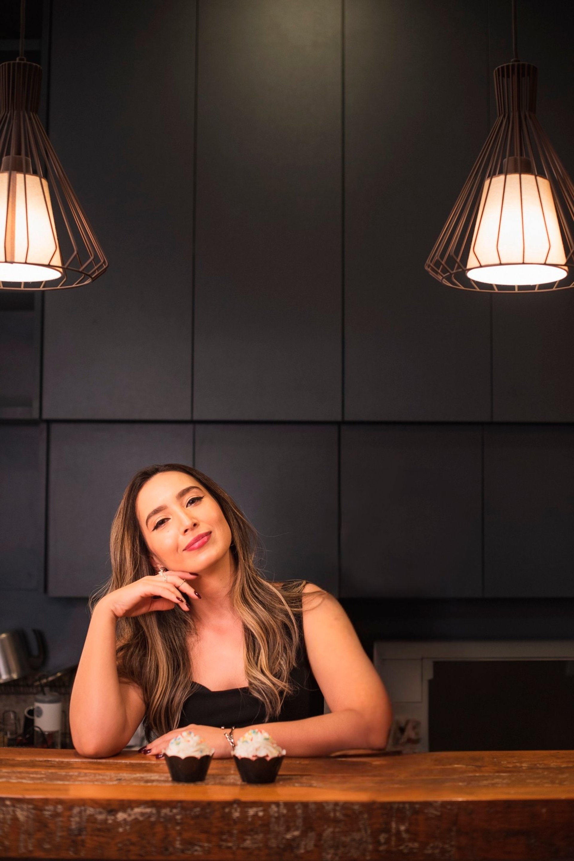 black and brown leather padded tub sofa