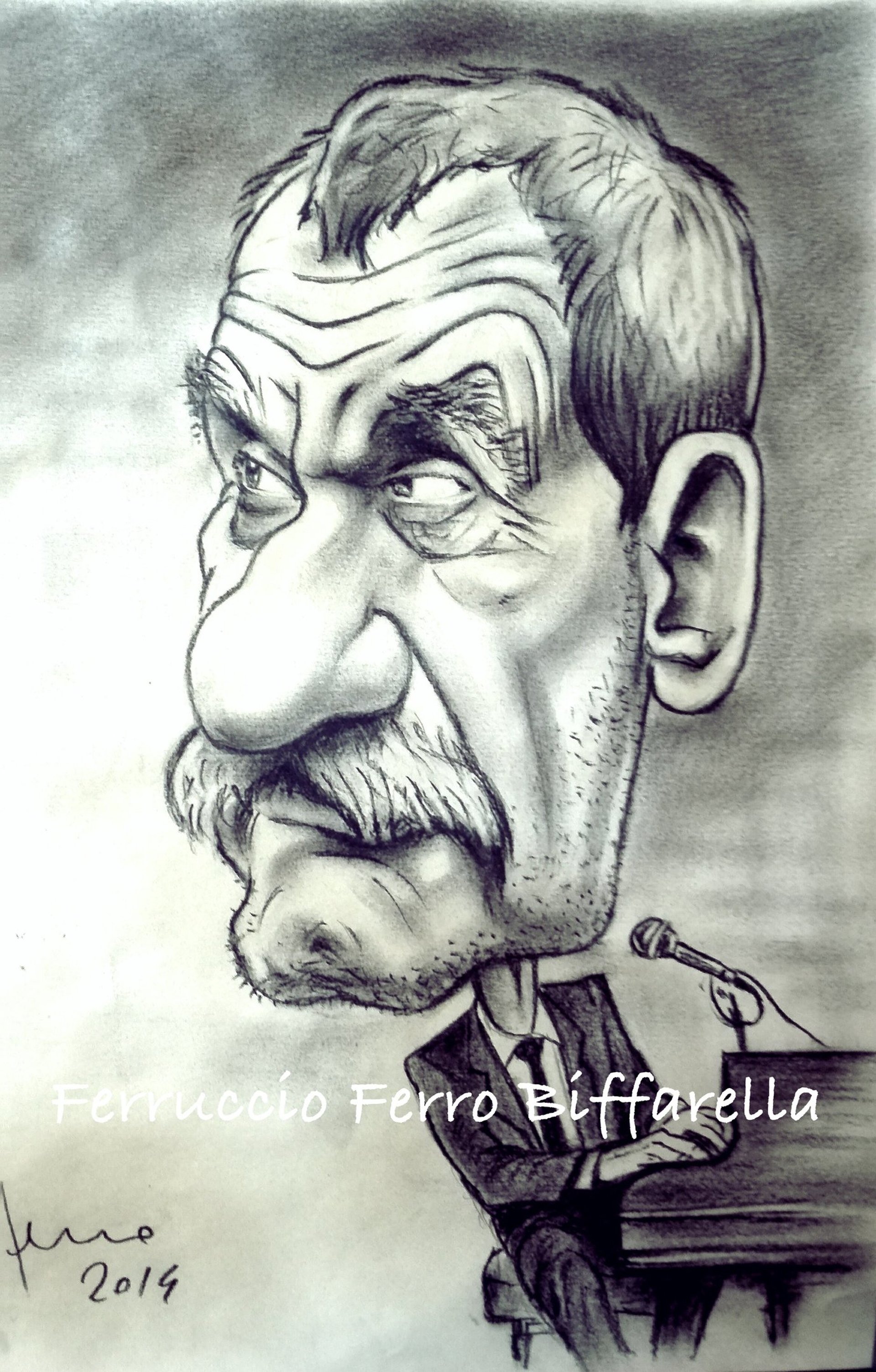 Caricatura Paolo Conte 