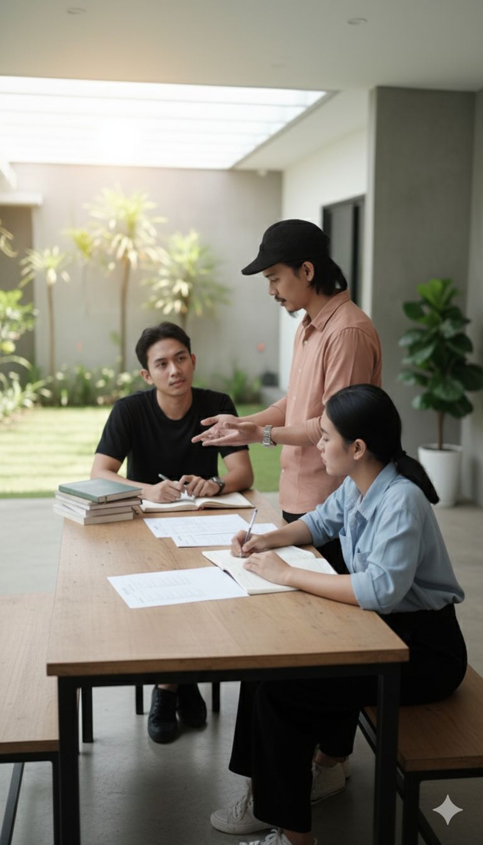 an abstract photo of a curved building with a blue sky in the background