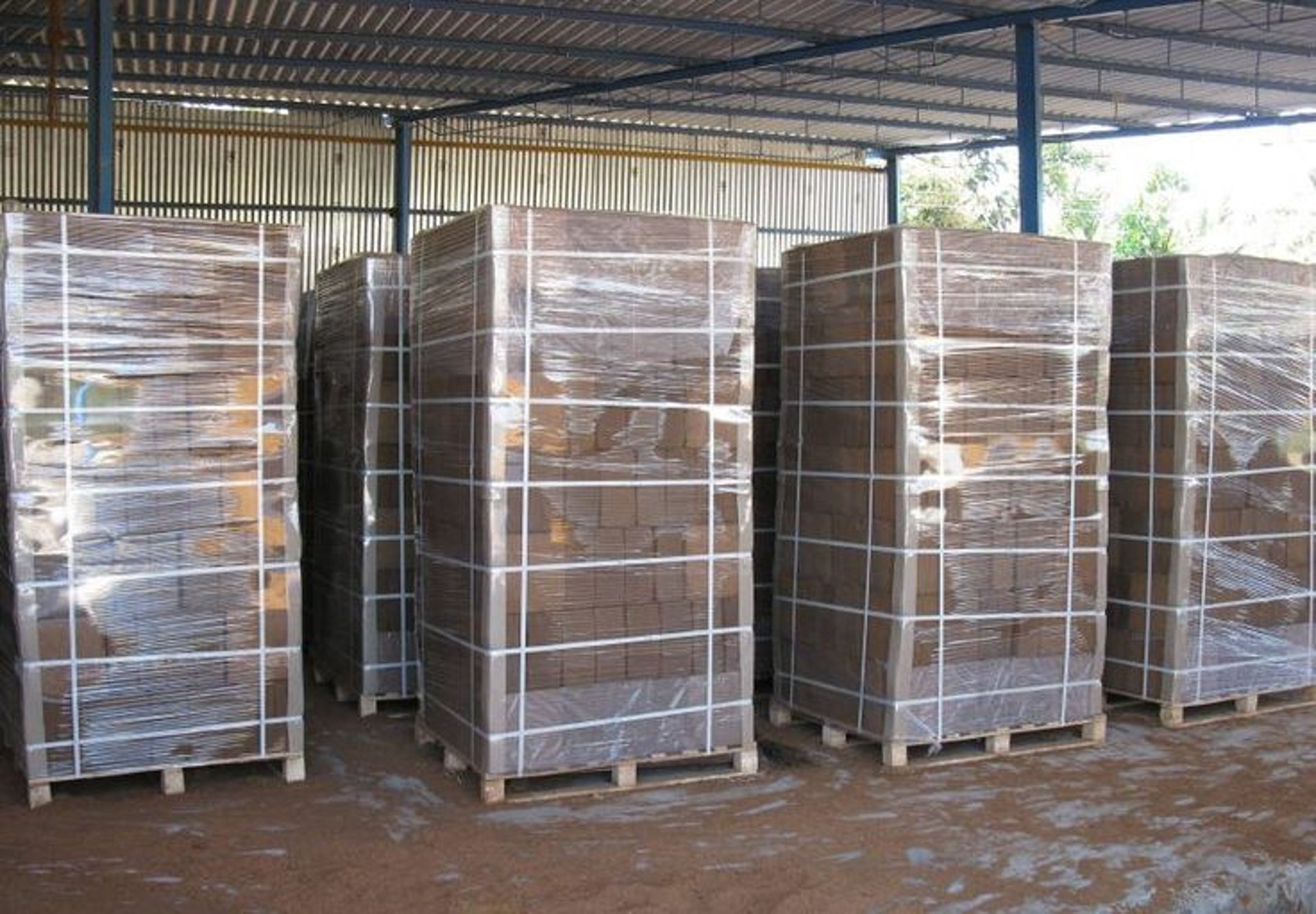 A pile of cut up coconuts sitting on top of each other