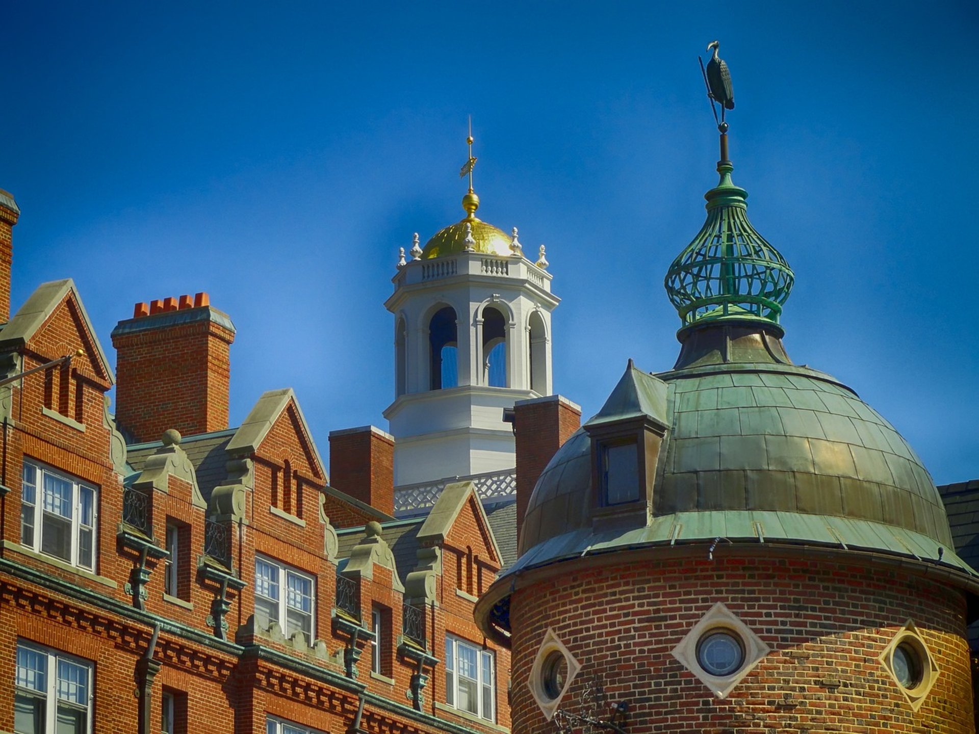 an abstract photo of a curved building with a blue sky in the background