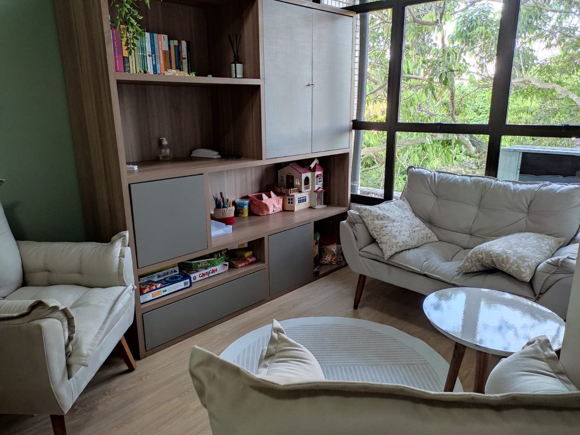 brown wooden framed yellow padded chair