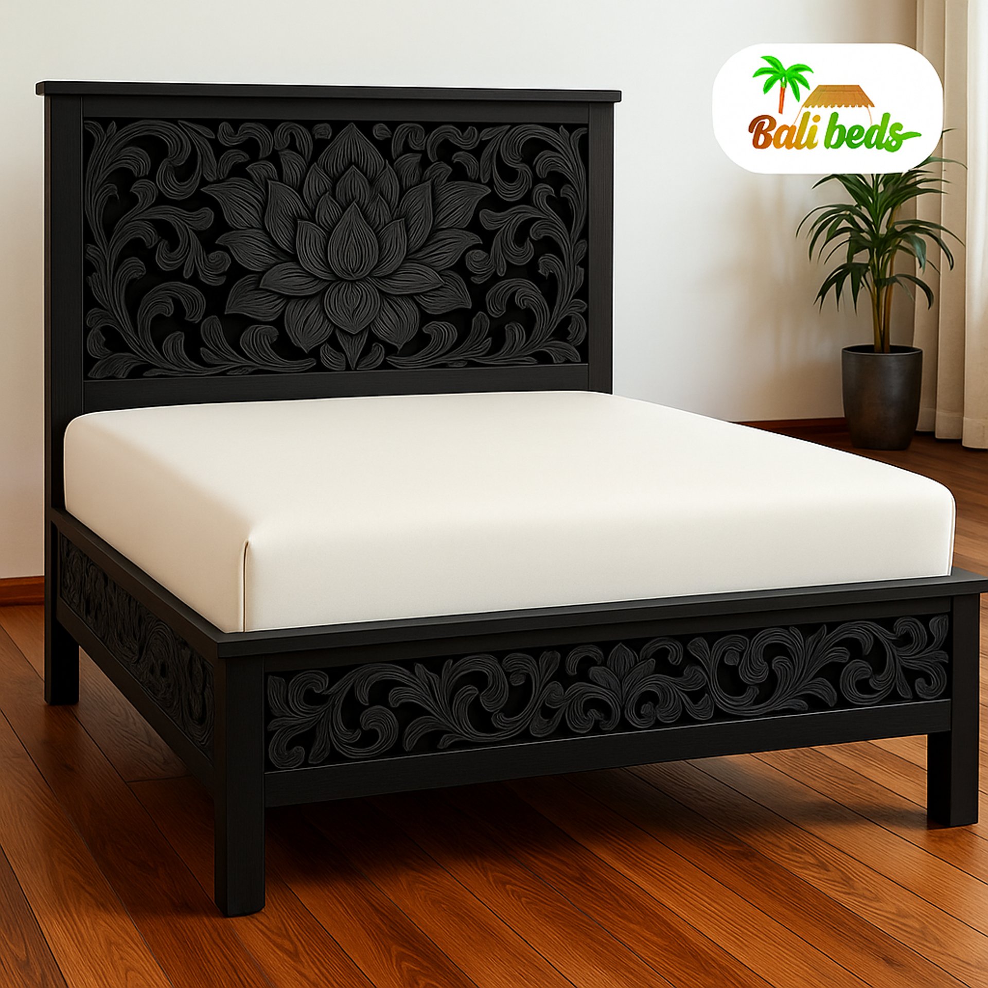 black and white bed linen