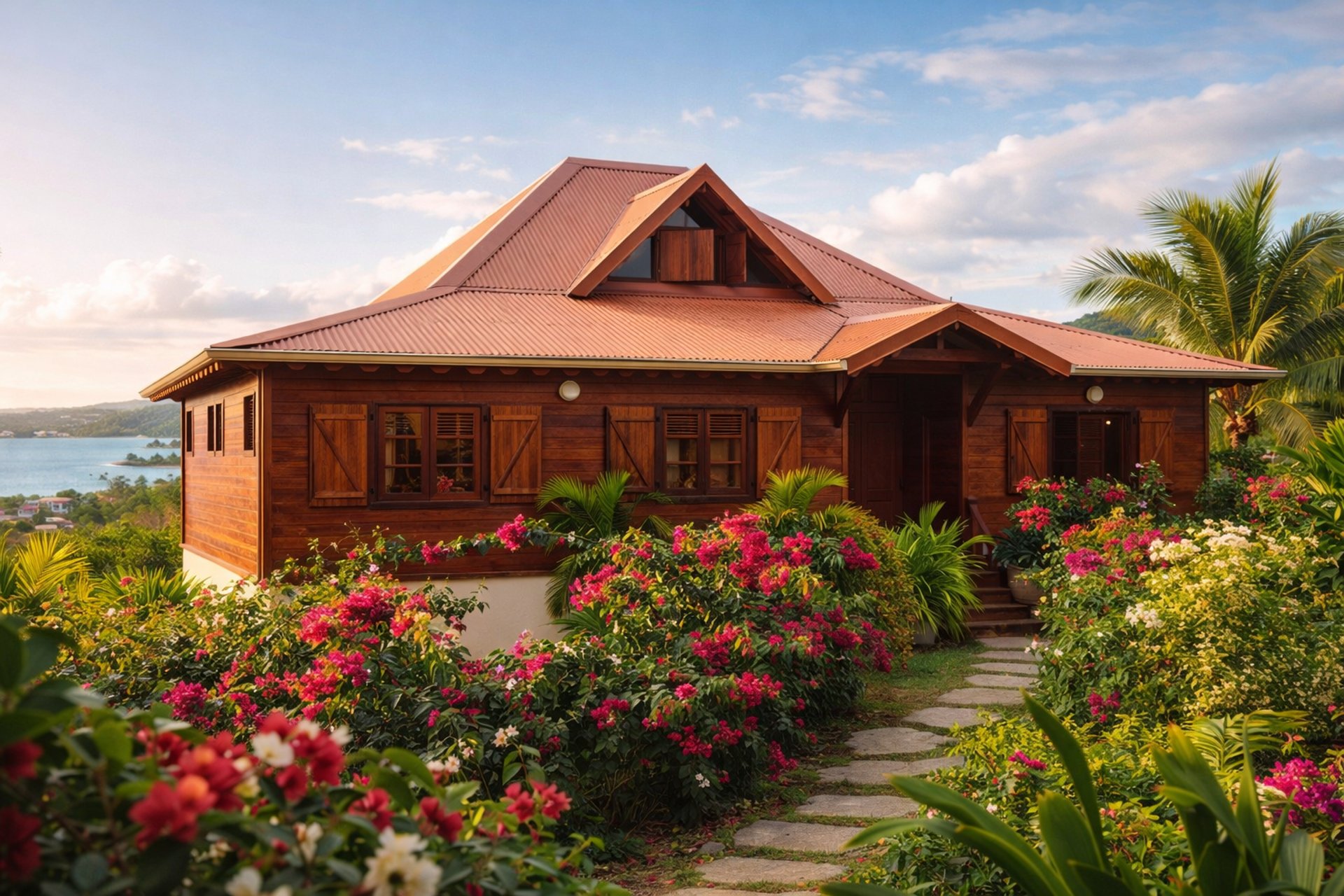 maison en bois moderne ossature bois deux niveaux avec balcon