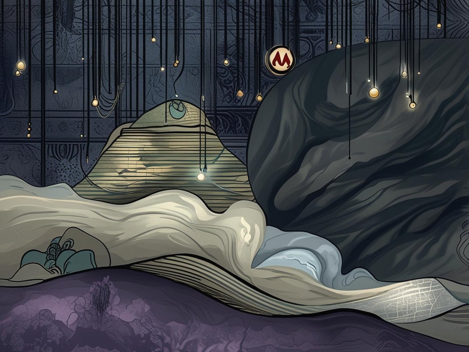 black blue and yellow textile