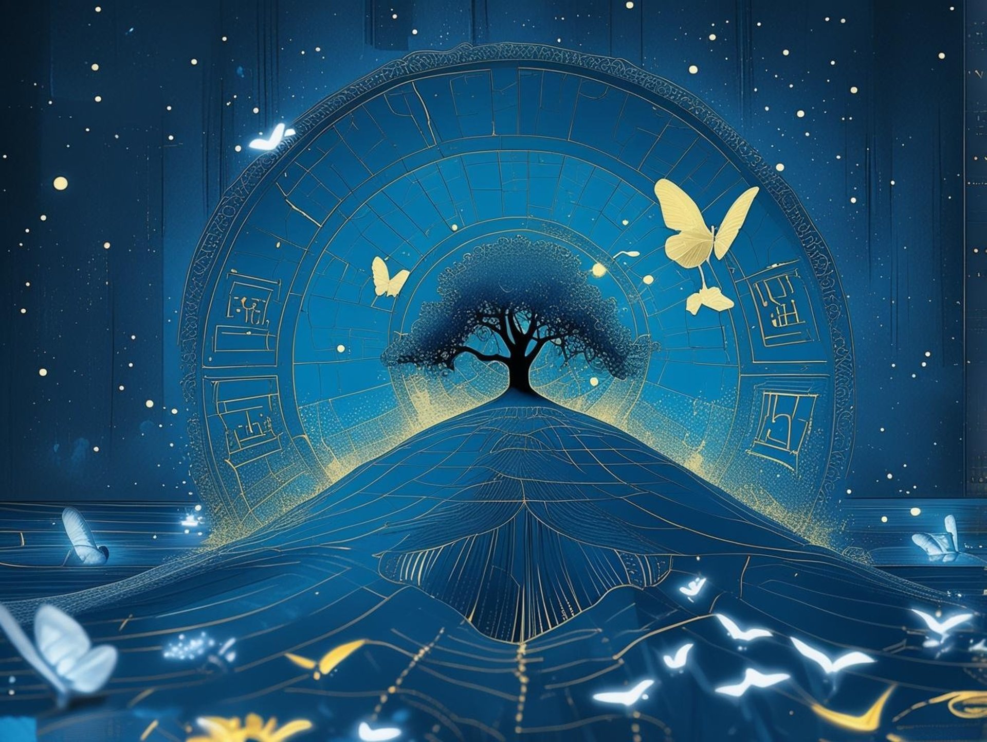 black blue and yellow textile