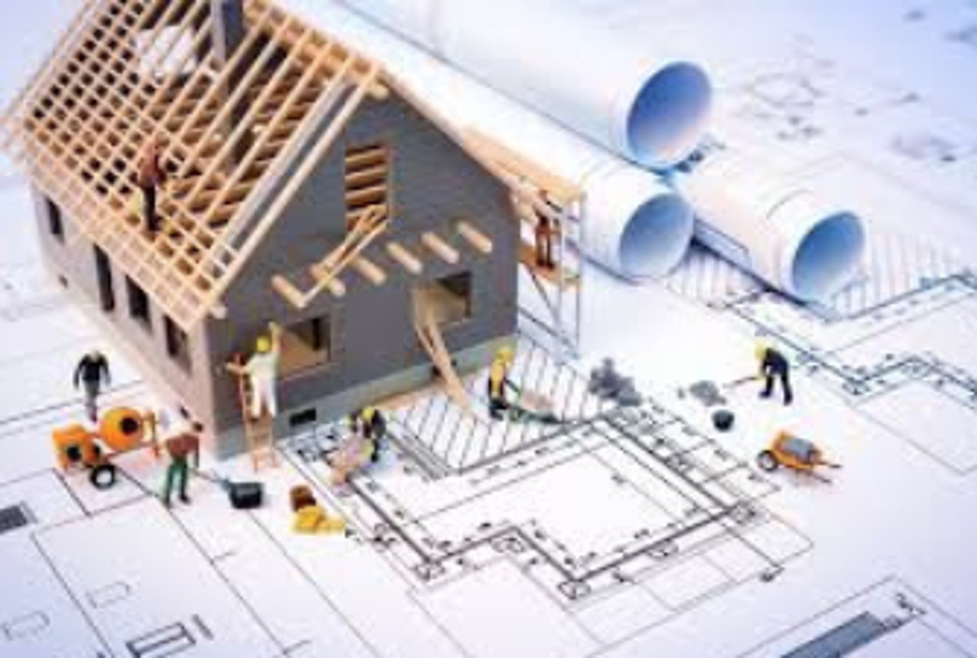 an abstract photo of a curved building with a blue sky in the background