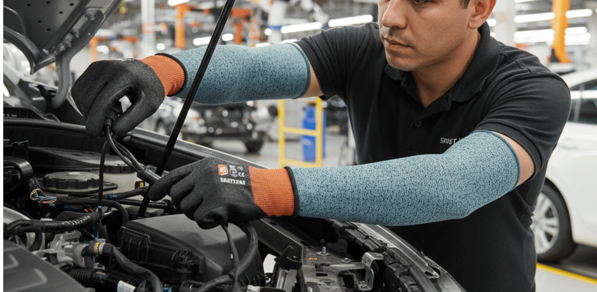 black blue and yellow textile