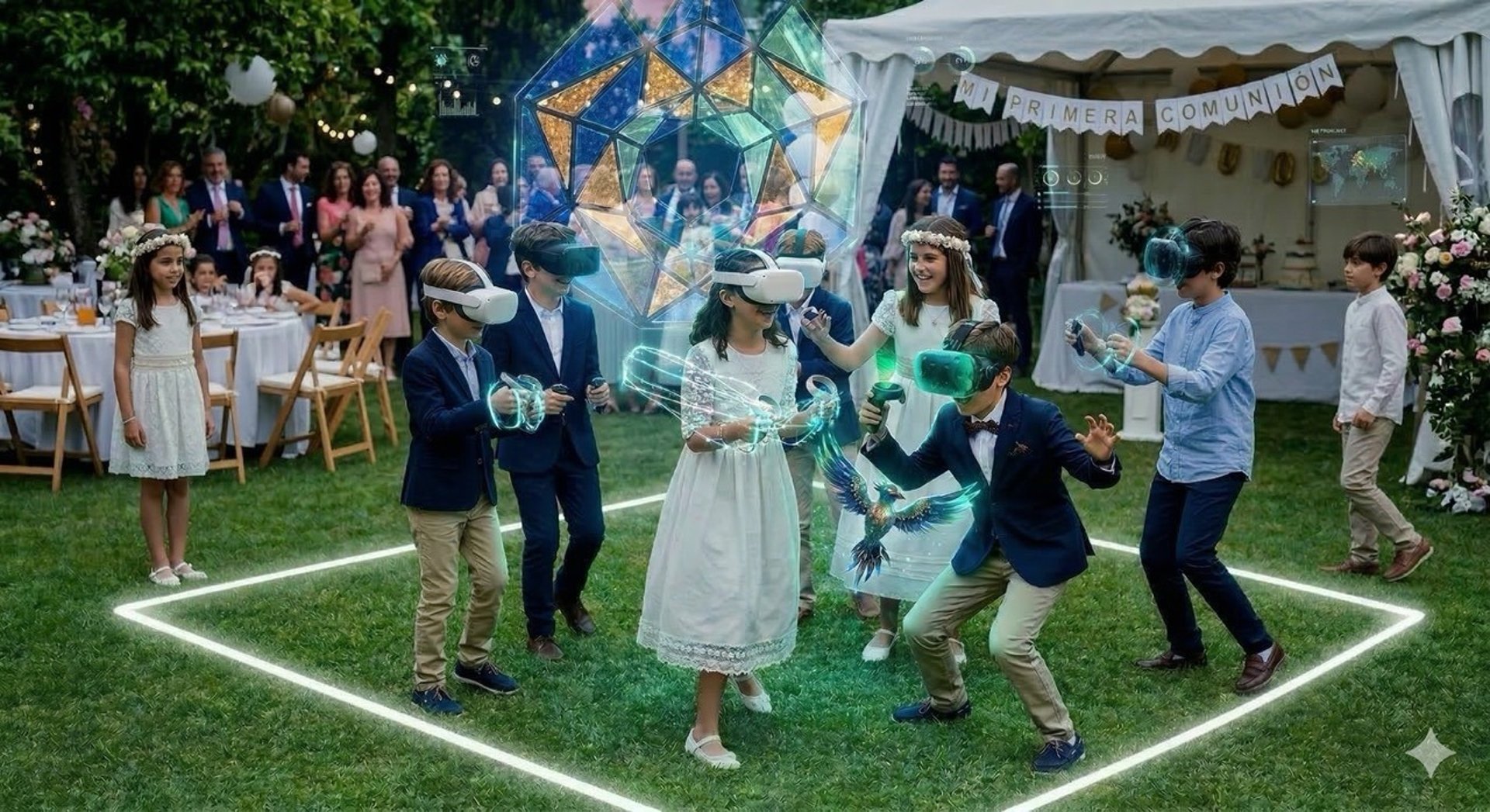 animacion en comunion con realidad virtual en grupo