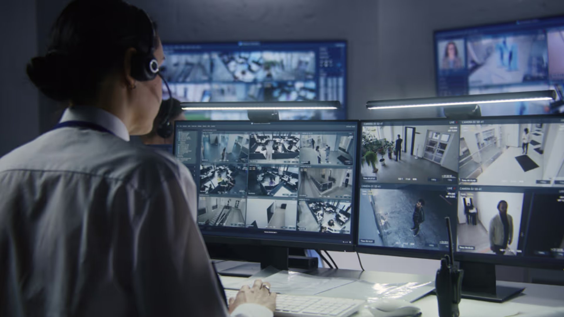 an abstract photo of a curved building with a blue sky in the background