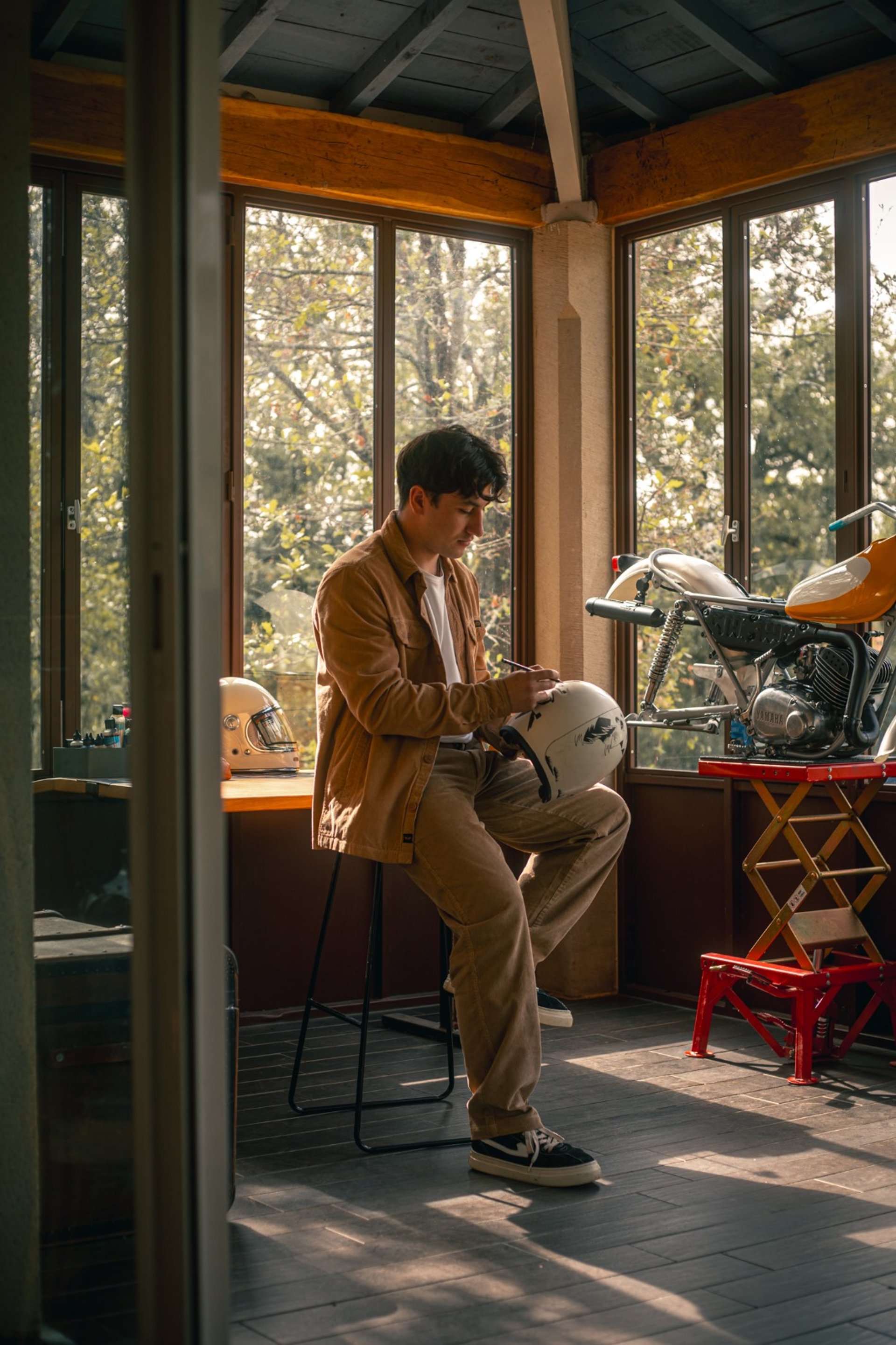 woman wearing yellow long-sleeved dress under white clouds and blue sky during daytime
