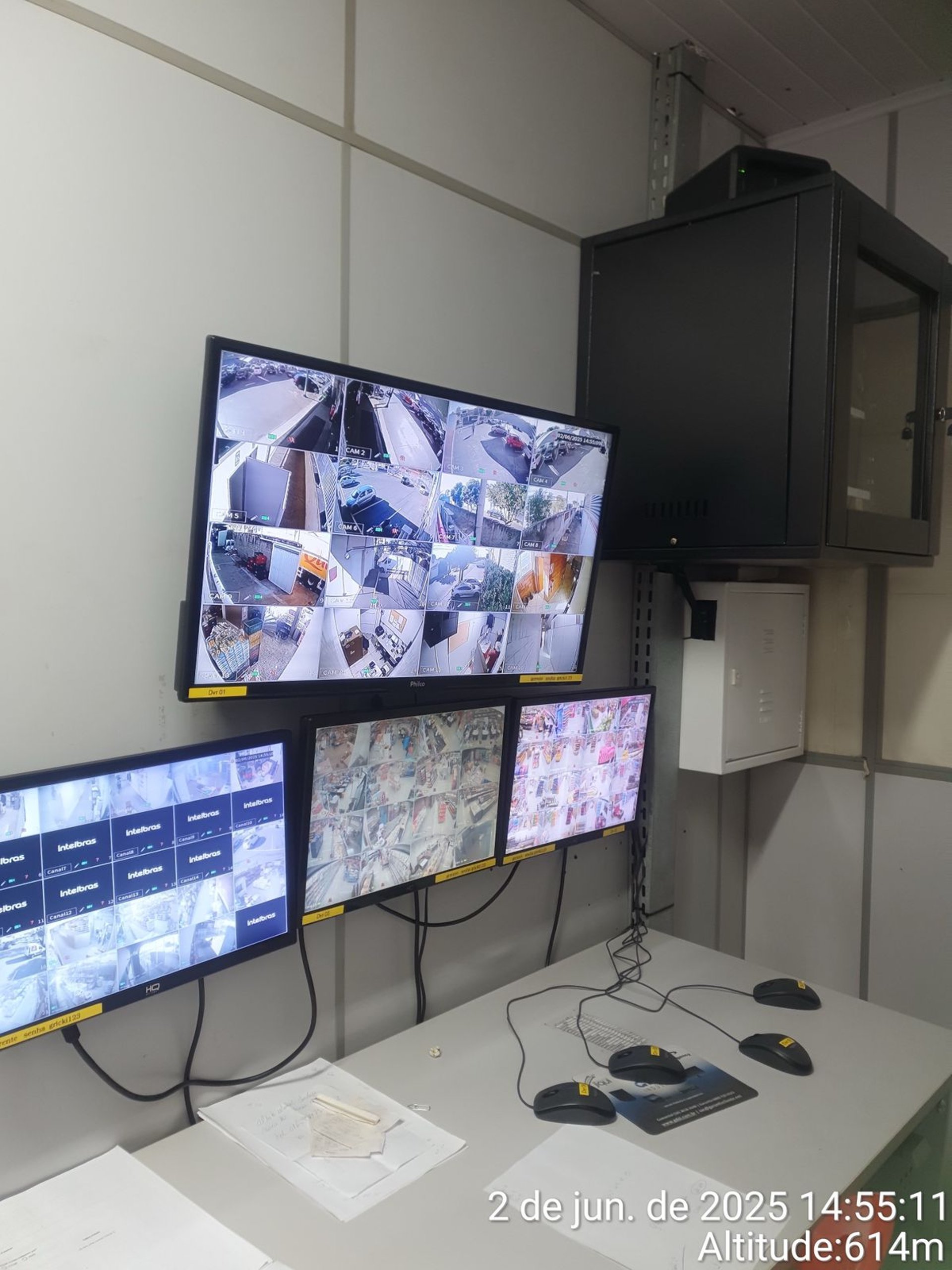 an abstract photo of a curved building with a blue sky in the background
