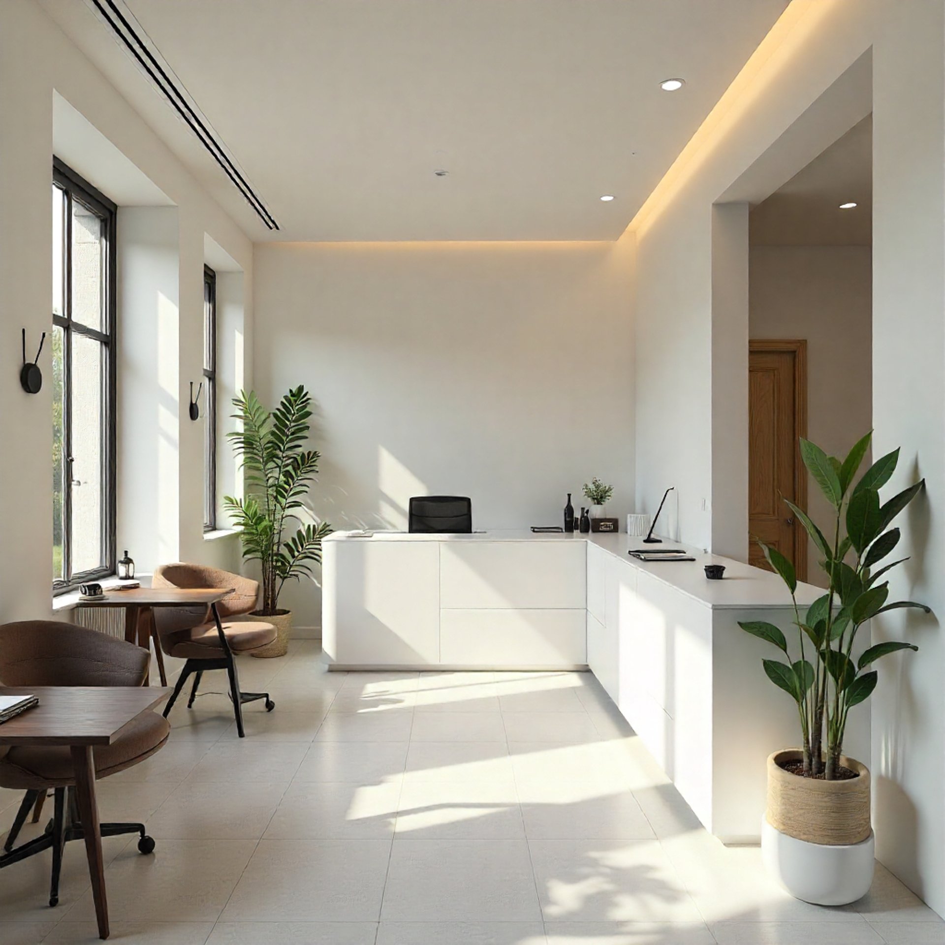 an abstract photo of a curved building with a blue sky in the background