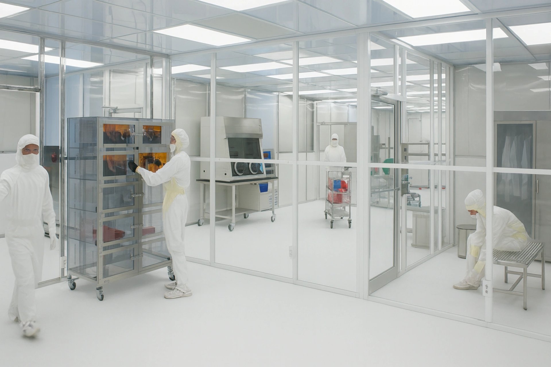 an abstract photo of a curved building with a blue sky in the background