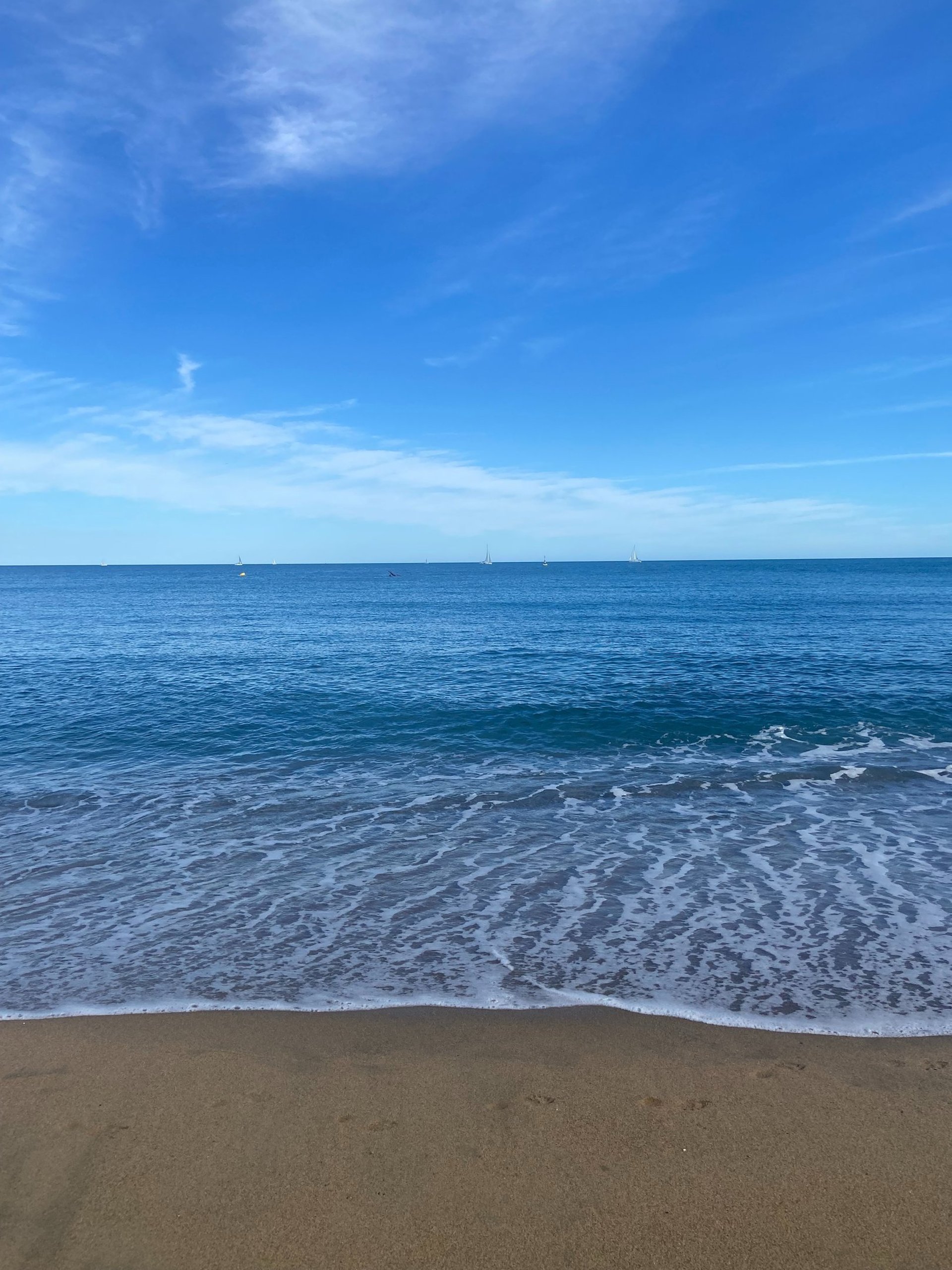 an abstract photo of a curved building with a blue sky in the background