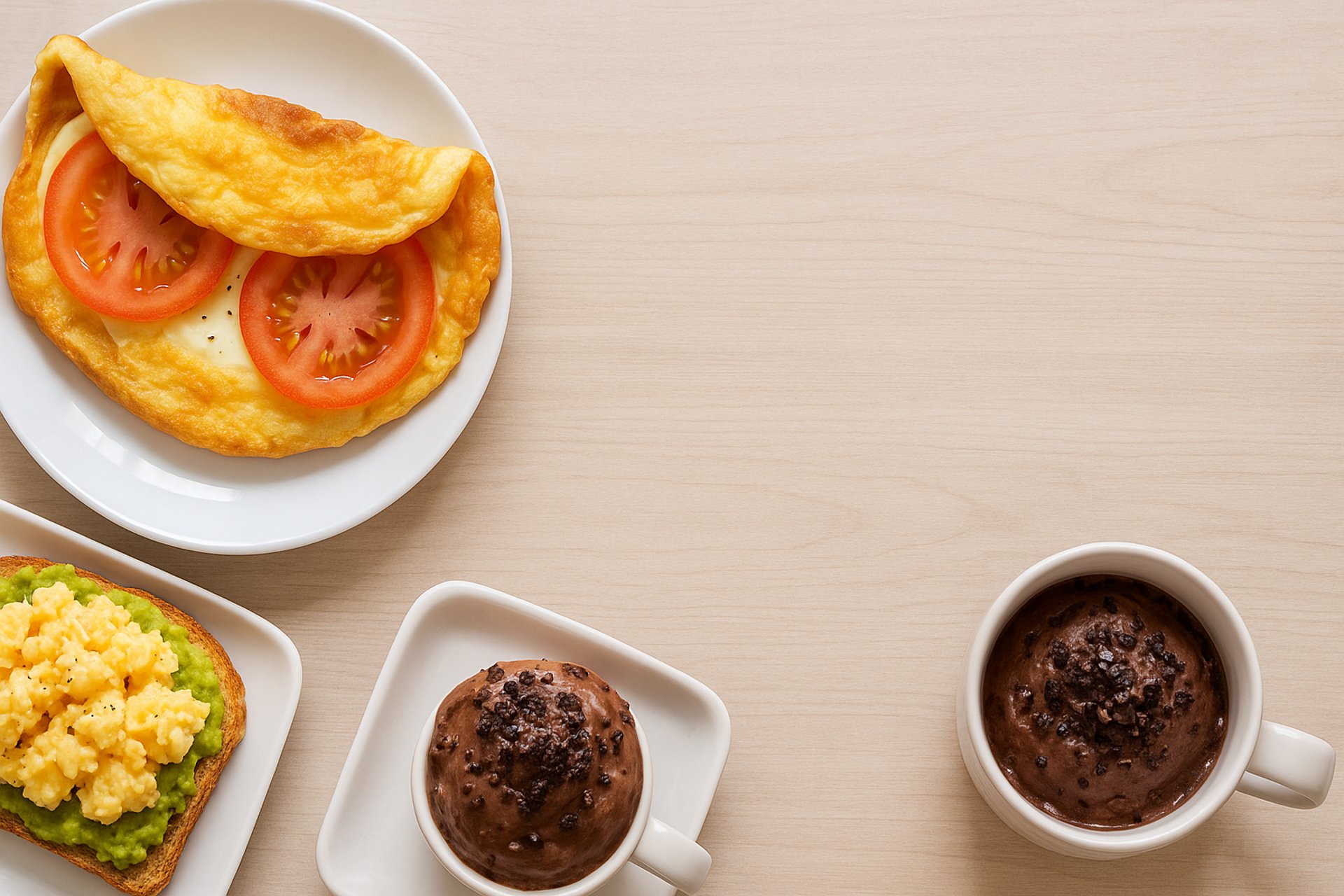 omelette on black plate