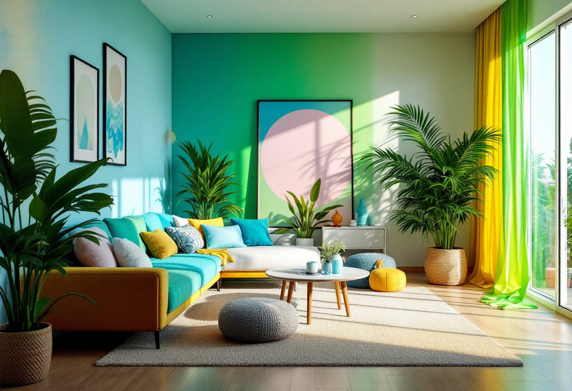 gray and white living room set