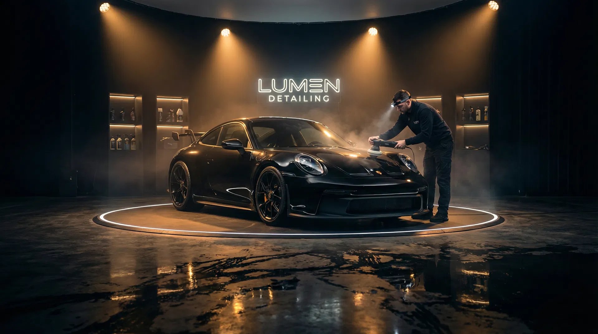 black and brown leather padded tub sofa