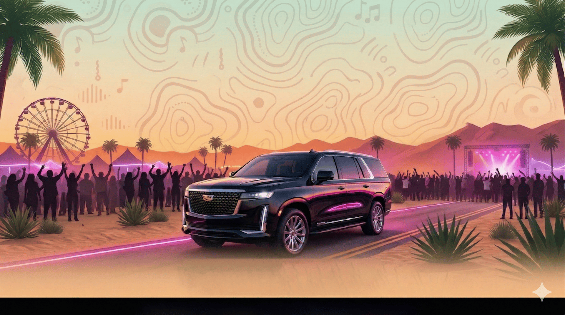 an abstract photo of a curved building with a blue sky in the background