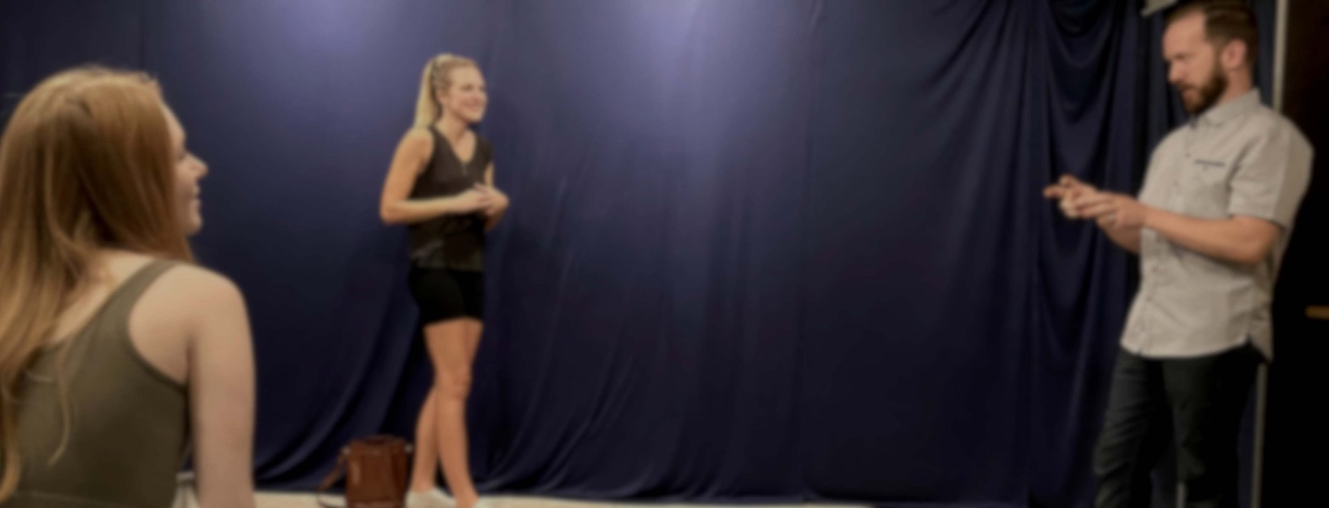 Braden Lynch coaching an actor