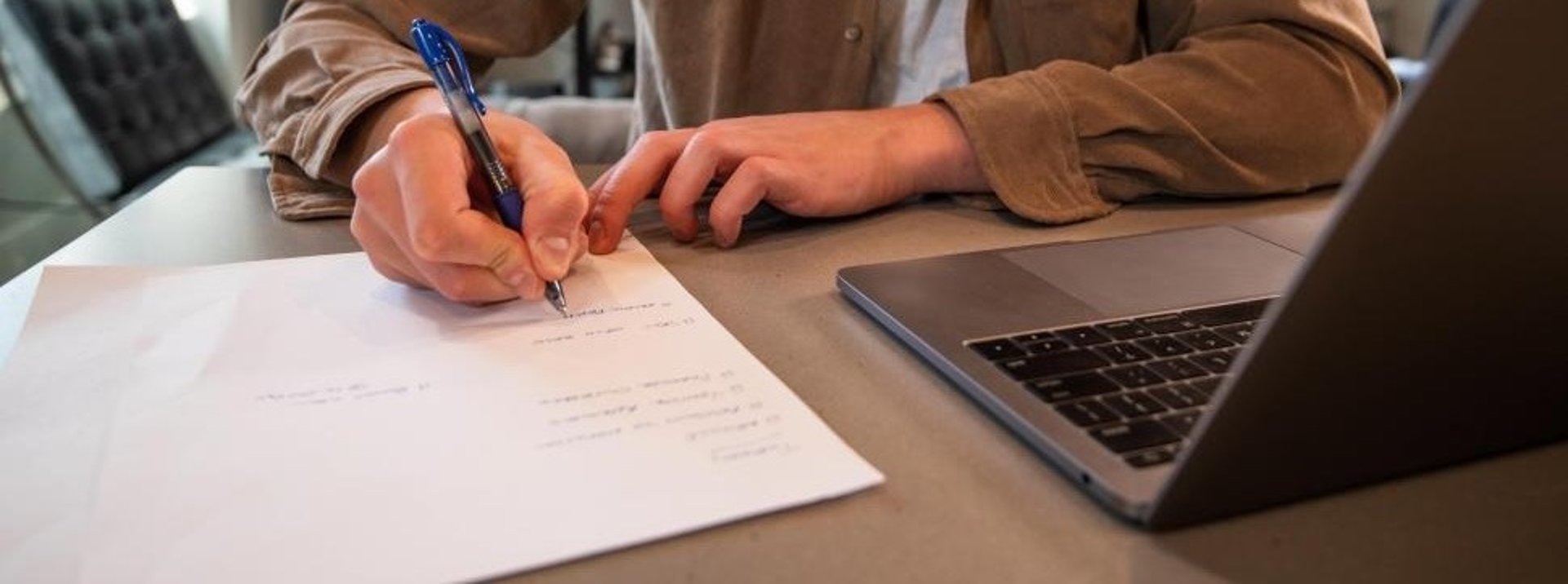 acting coach making notes about an actor's self tape