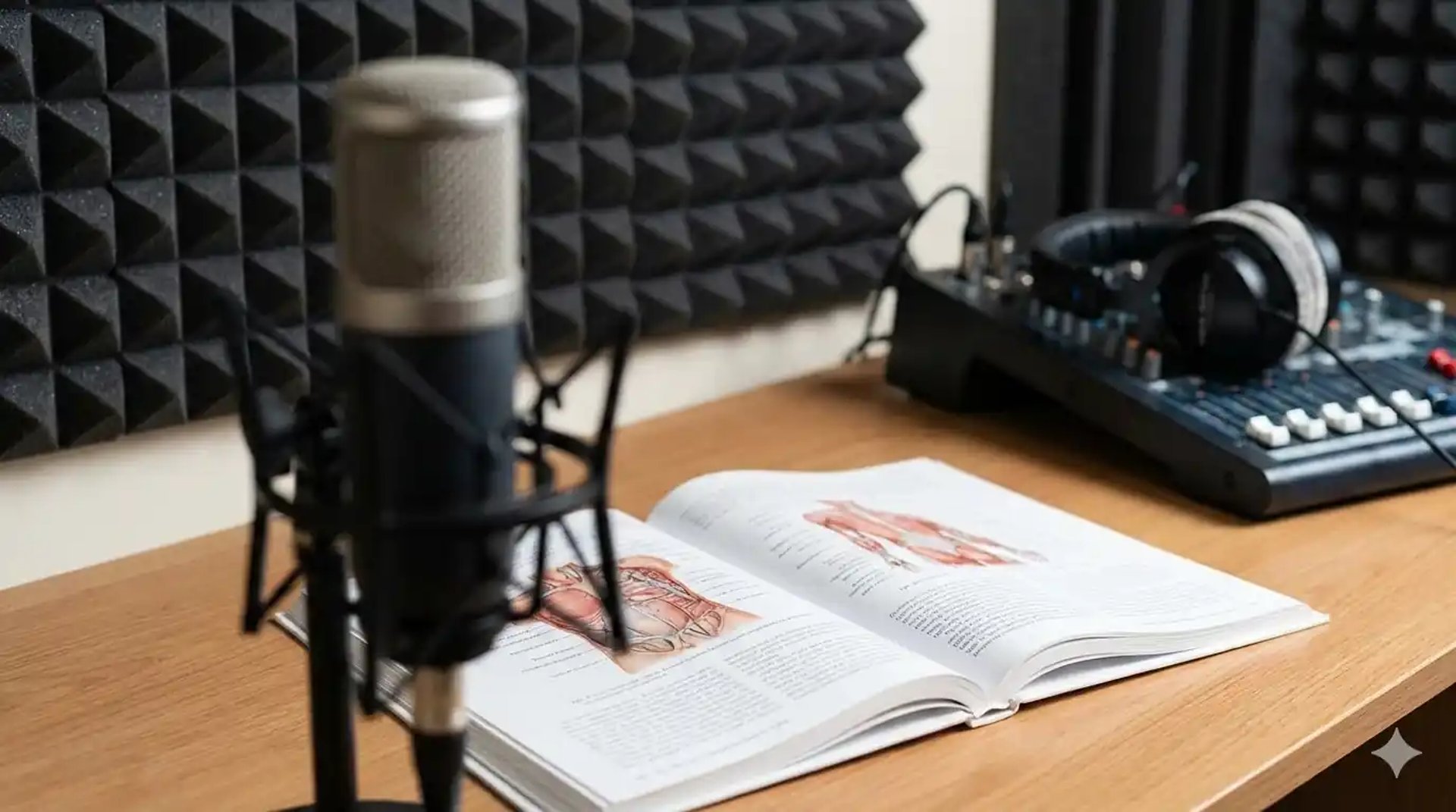 Medical Journal and Newsletter voiceover recording by professional narrator in studio