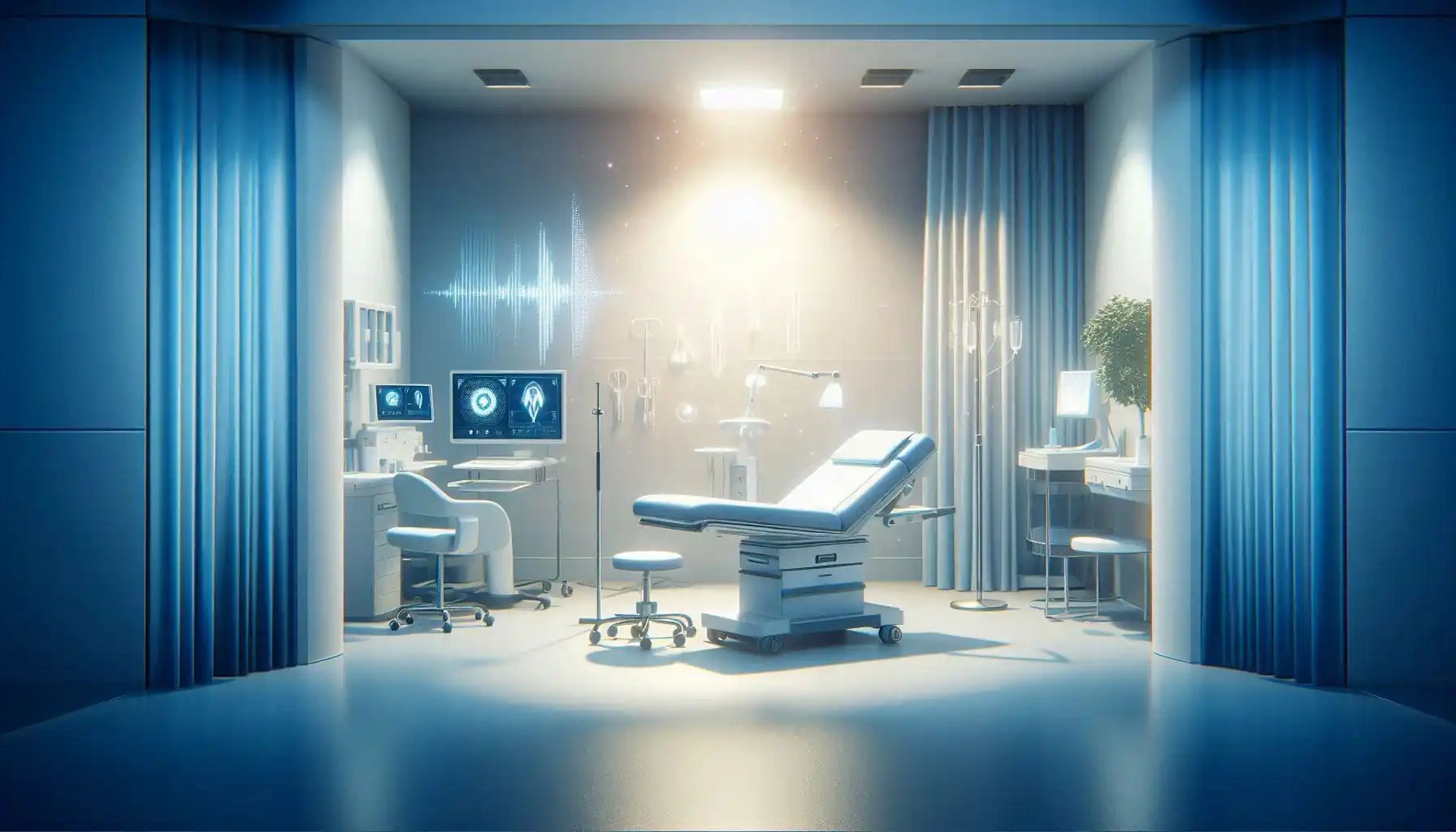 a microphone with a red light shining on it