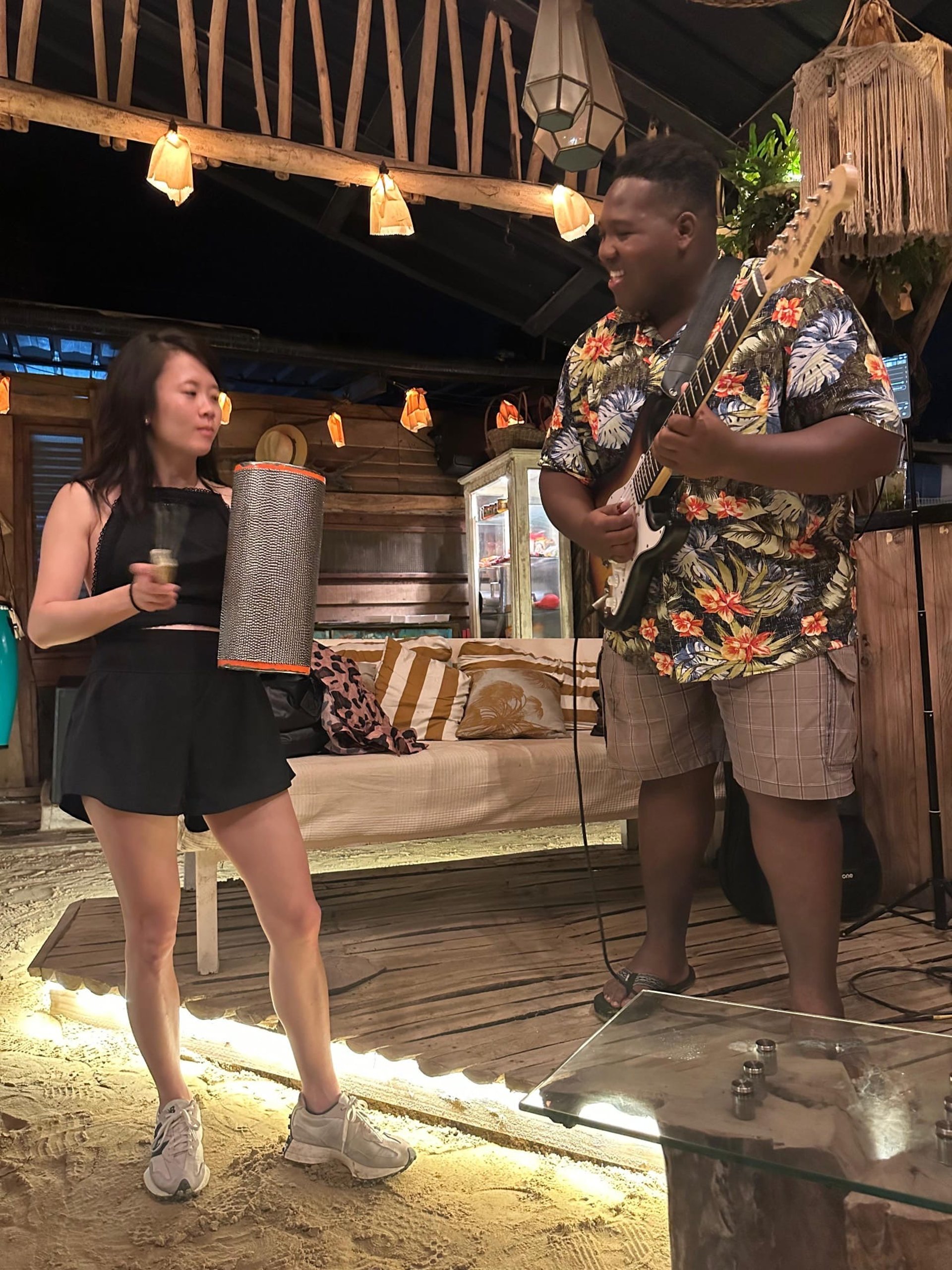 black blue and yellow textile