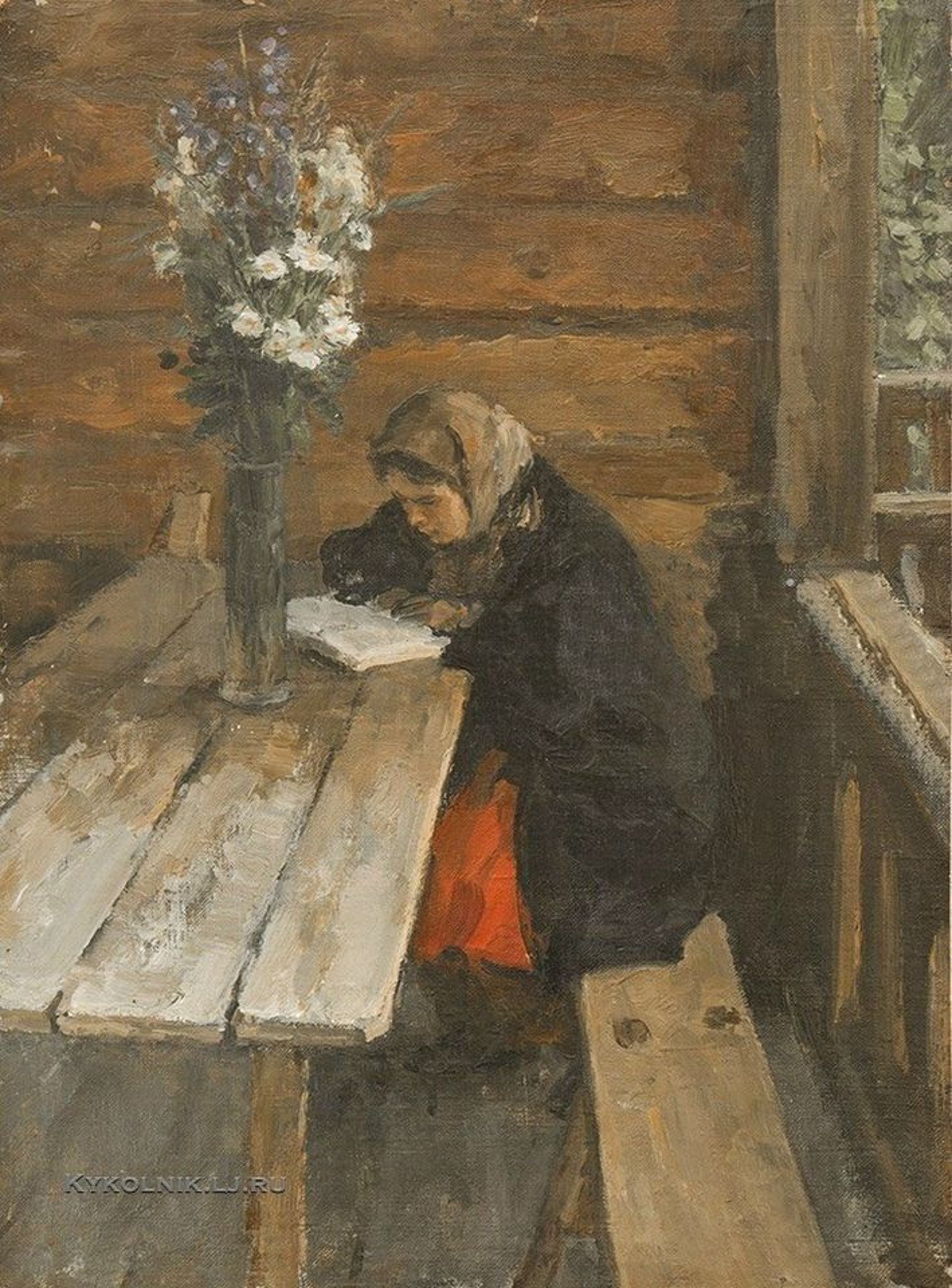 woman holding dried flower