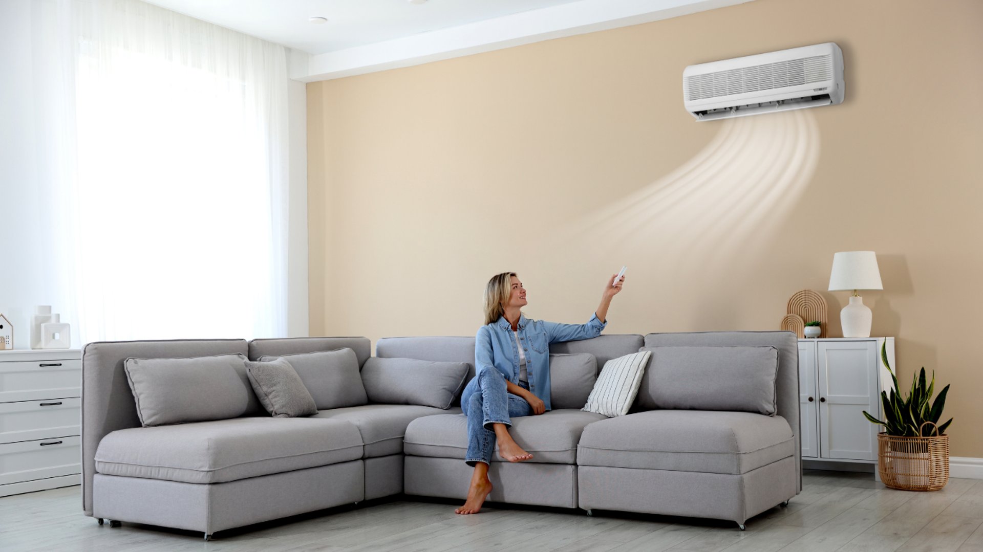 an abstract photo of a curved building with a blue sky in the background