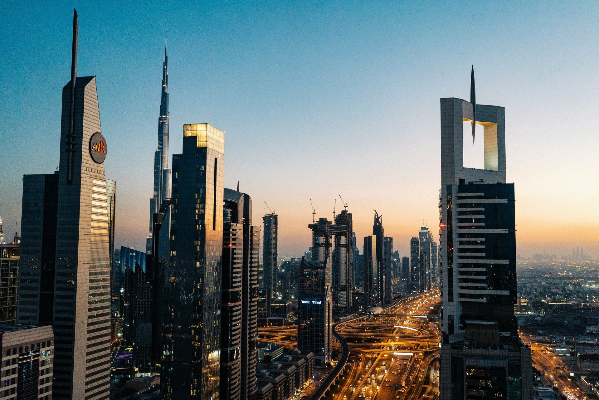 aerial photography of buildings during nighttime