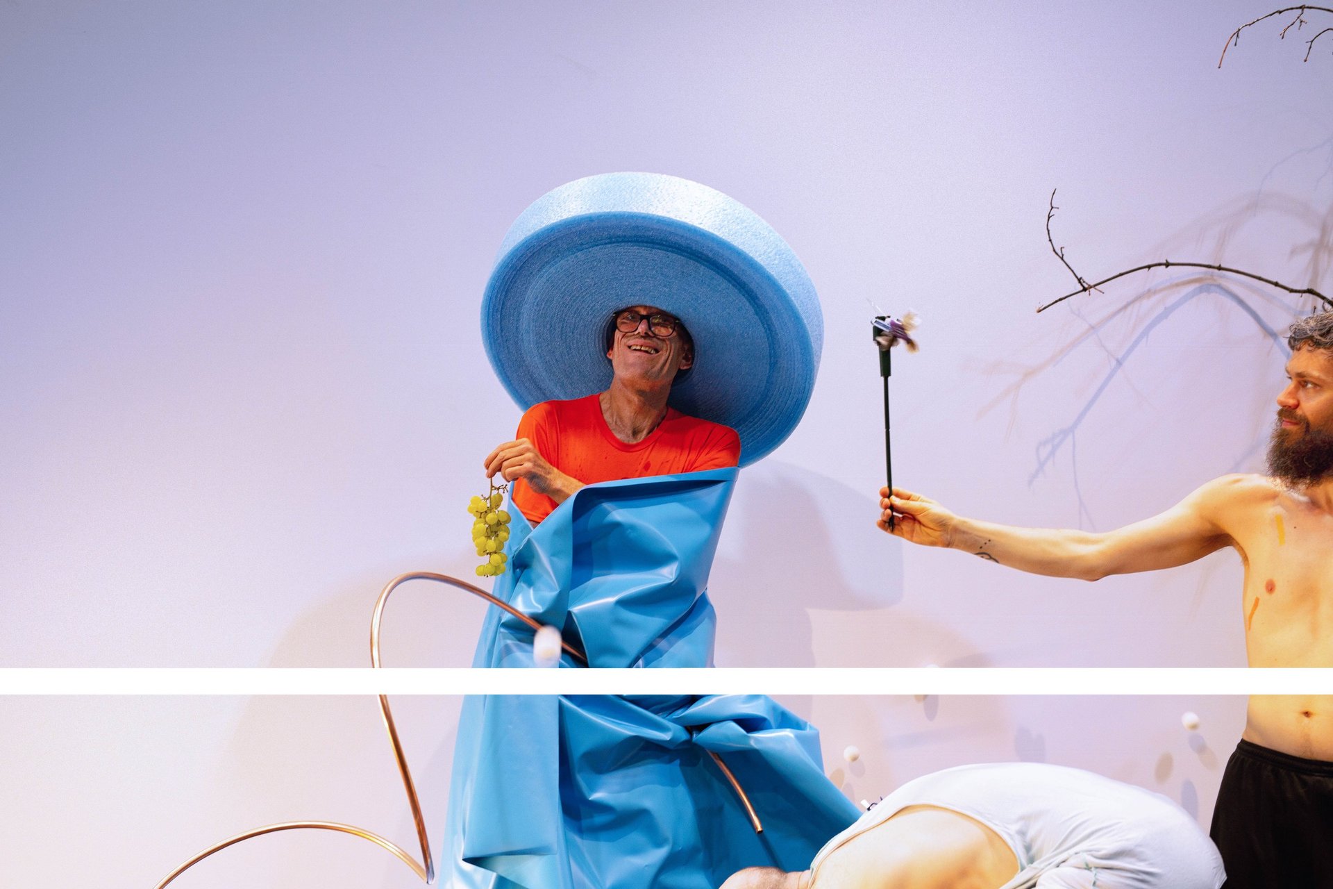 black blue and yellow textile