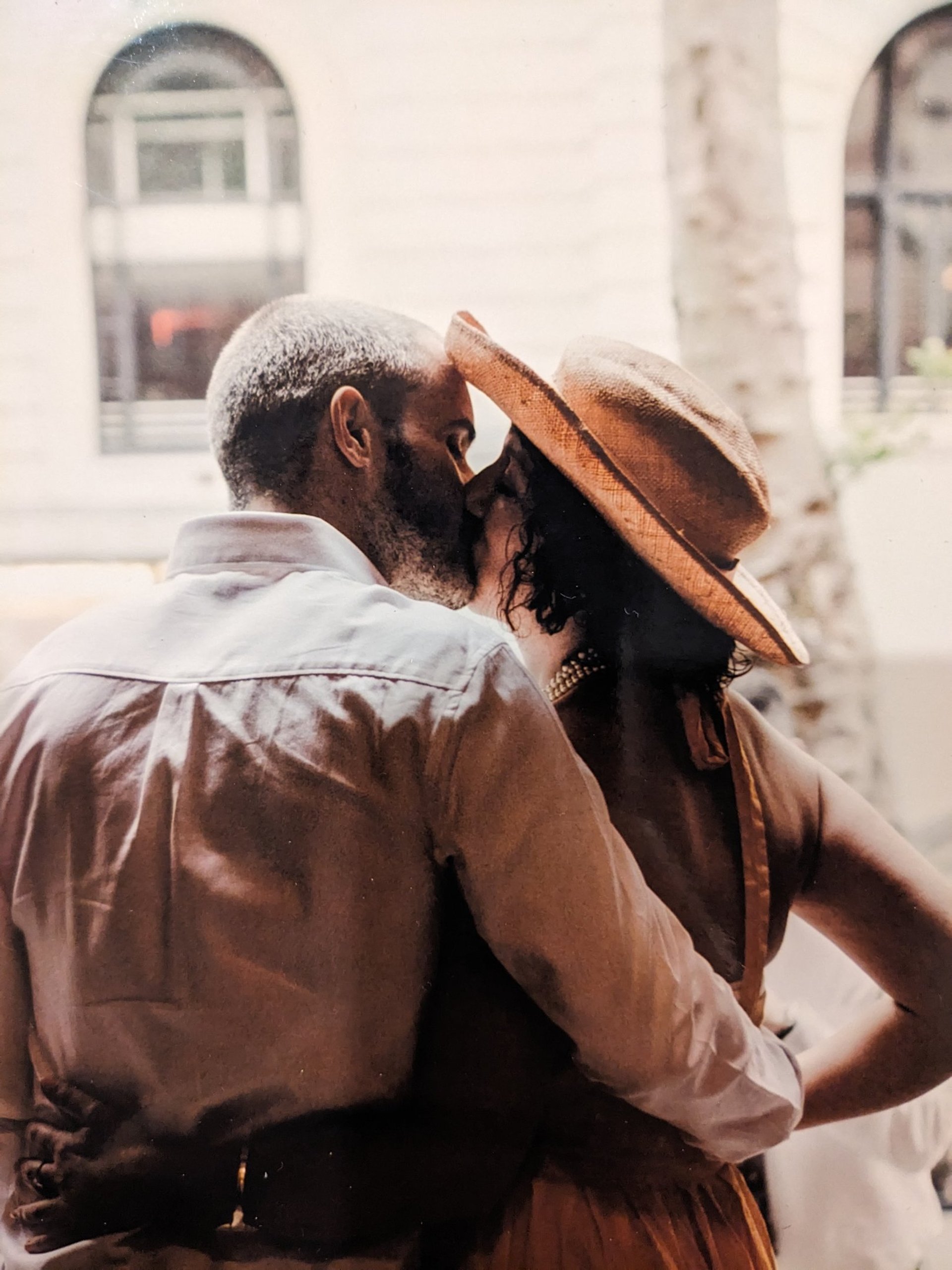 couple wearing silver-colored rings