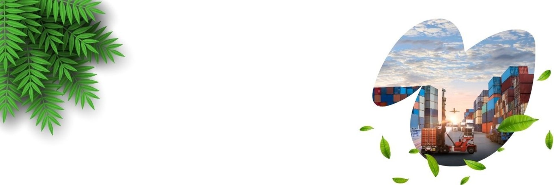 Bandeau avec un dépôt de conteneurs 