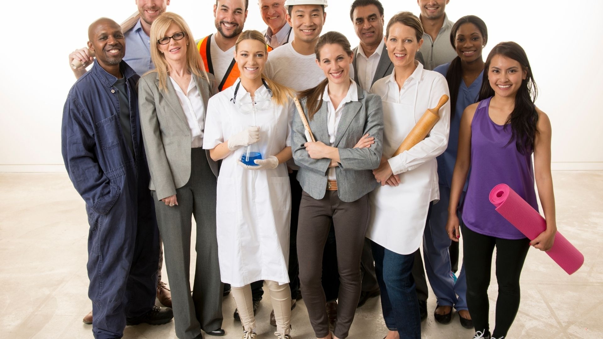 Groupe de personne ayant plusieurs métiers différents