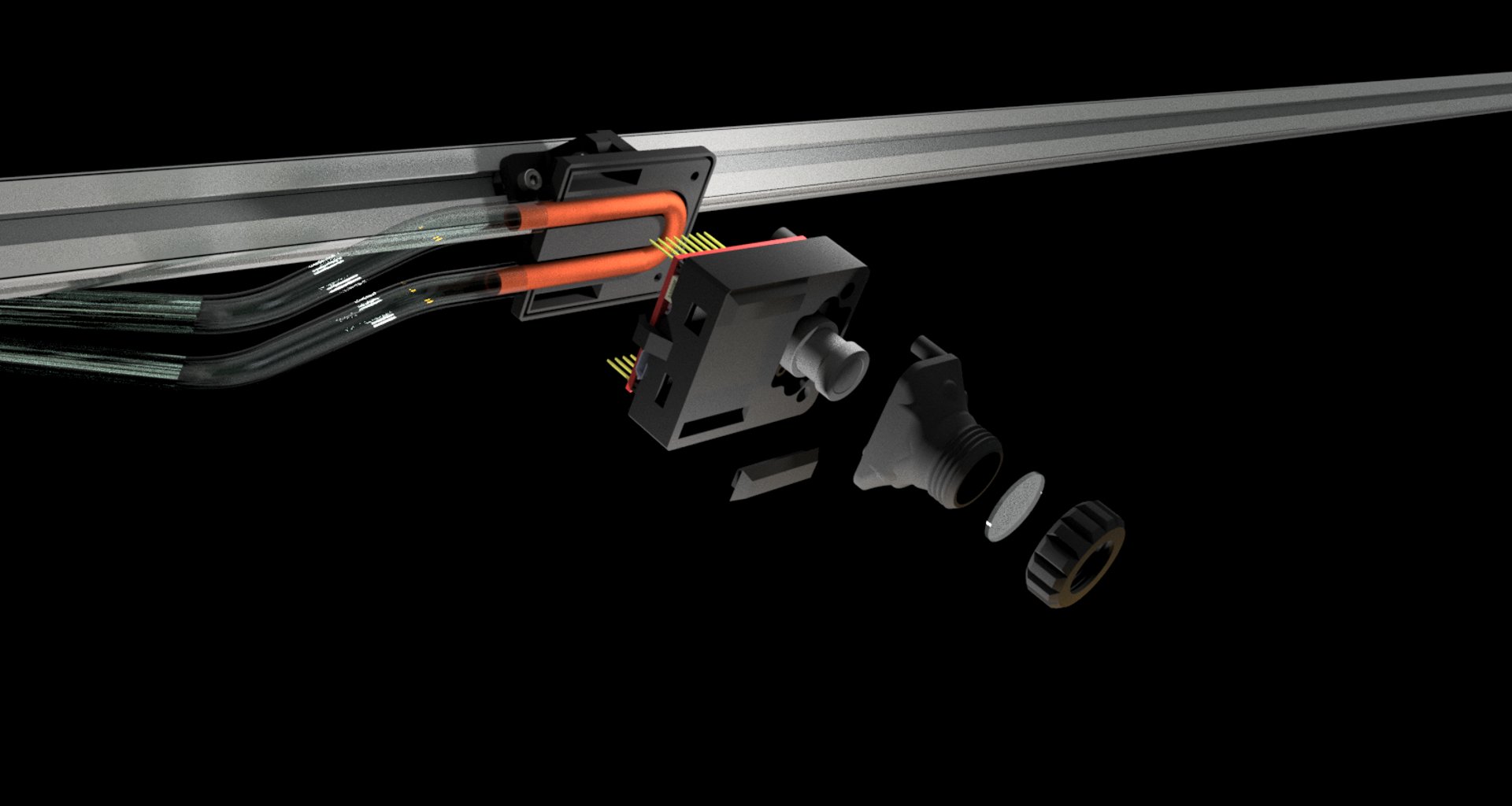 black and blue audio mixer